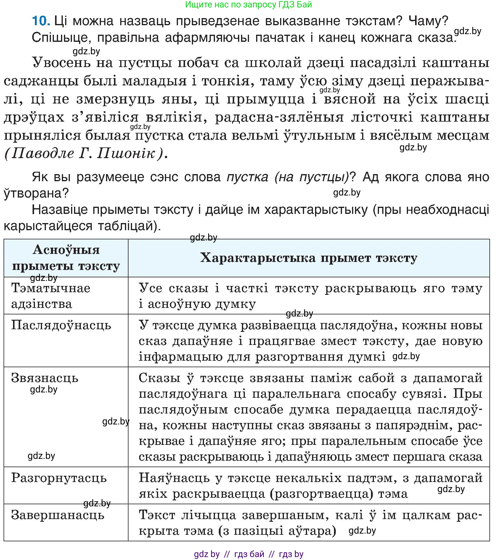 Белорусский язык (Беларуская мова), 6 класс Учебник, авторы: Валочка Ганна Міхайлаўна, Зелянко Вольга Уладзіміраўна, Мартынкевіч Святлана Васільеўна, Якуба Святлана Міхайлаўна, Бажкова Т І, издательство Акадэмія адукацыі, Минск, 2025, страница 12, номер 10, Условие 2025
