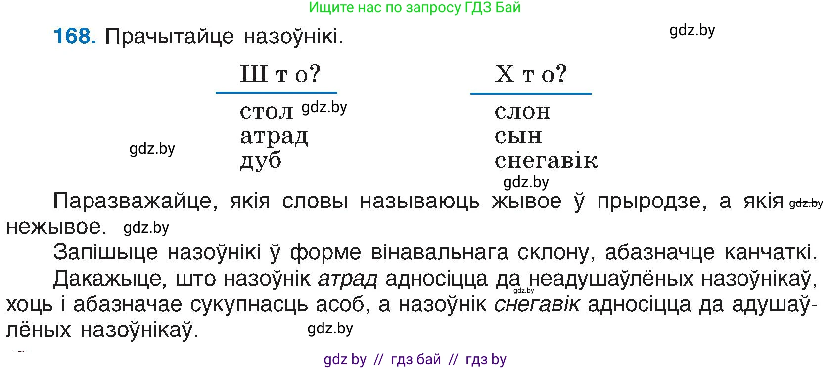 Белорусский язык (Беларуская мова), 6 класс Учебник, авторы: Валочка Ганна Міхайлаўна, Зелянко Вольга Уладзіміраўна, Мартынкевіч Святлана Васільеўна, Якуба Святлана Міхайлаўна, Бажкова Т І, издательство Акадэмія адукацыі, Минск, 2025, страница 84, номер 168, Условие 2025