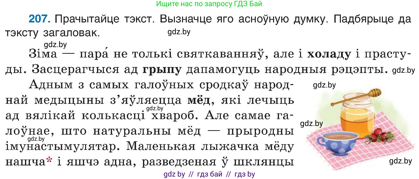 Белорусский язык (Беларуская мова), 6 класс Учебник, авторы: Валочка Ганна Міхайлаўна, Зелянко Вольга Уладзіміраўна, Мартынкевіч Святлана Васільеўна, Якуба Святлана Міхайлаўна, Бажкова Т І, издательство Акадэмія адукацыі, Минск, 2025, страница 105, номер 207, Условие 2025
