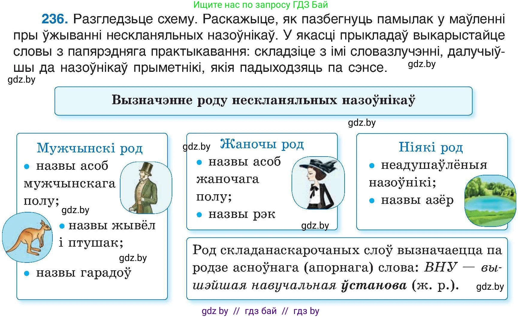Белорусский язык (Беларуская мова), 6 класс Учебник, авторы: Валочка Ганна Міхайлаўна, Зелянко Вольга Уладзіміраўна, Мартынкевіч Святлана Васільеўна, Якуба Святлана Міхайлаўна, Бажкова Т І, издательство Акадэмія адукацыі, Минск, 2025, страница 122, номер 236, Условие 2025