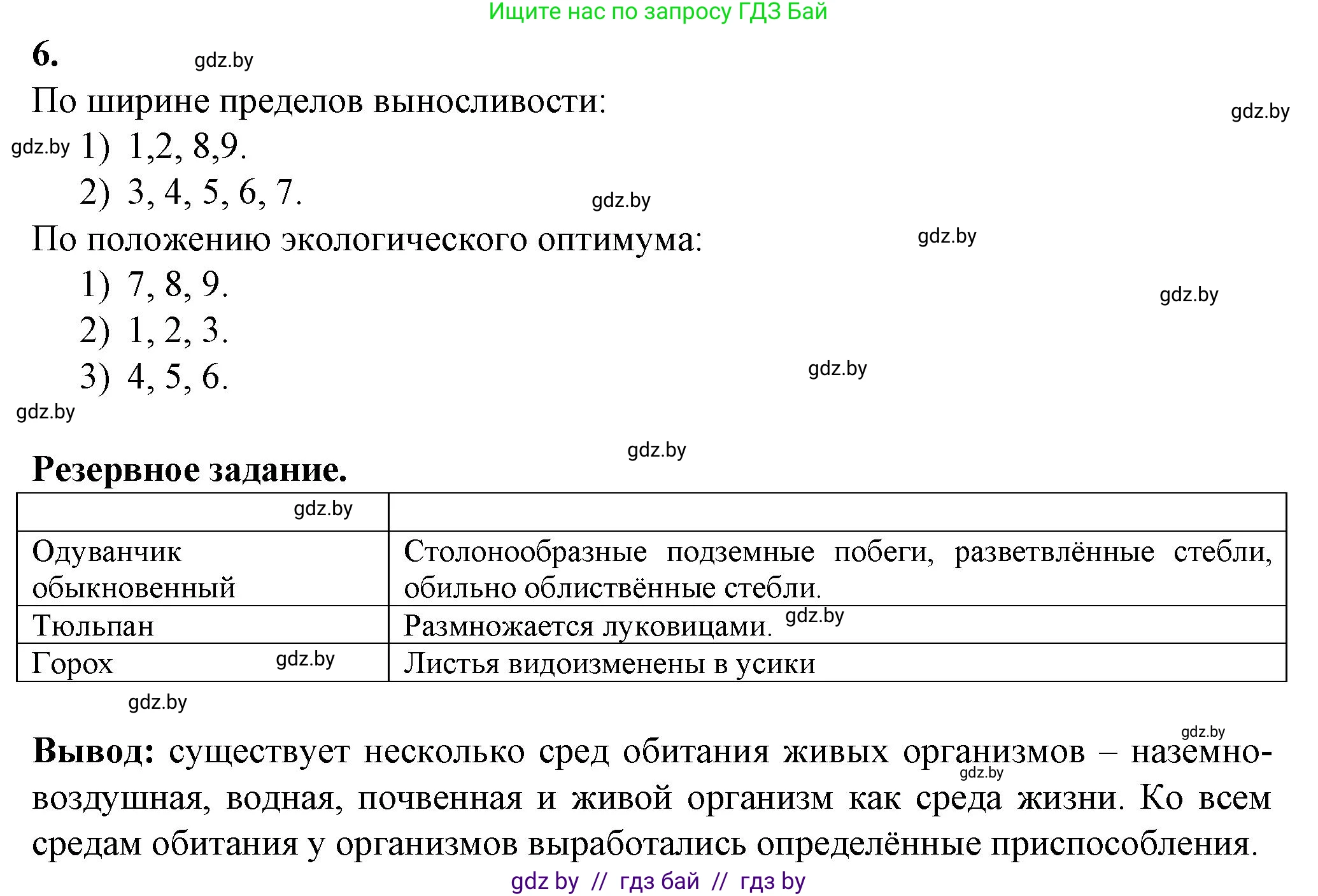 Биология, 10 класс рабочая тетрадь, авторы: Маглыш Сабина Степановна, Кравченко Вячеслав Анатольевич, издательство Аверсэв, Минск, 2021, страница 32, номер 6, Решение