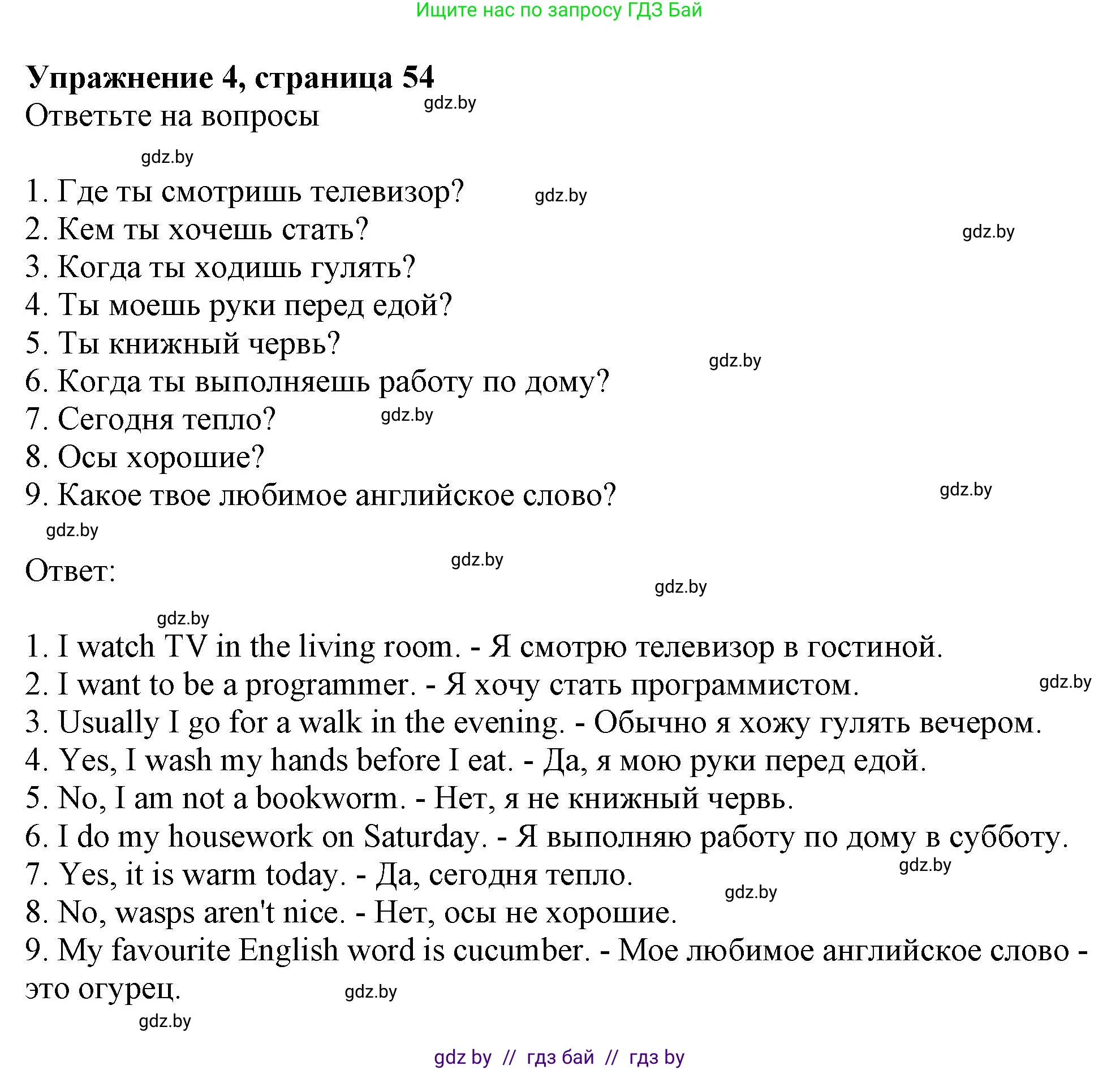 Английский язык (english), 4 класс практикум (activity book ), авторы: Лапицкая Людмила Михайловна (Lapitskaya Ludmila), Седунова Наталья Михайловна (Sedunova Natalia), издательство Аверсэв, Минск, 2025, Часть 1, страница 53, номер 4, Решение