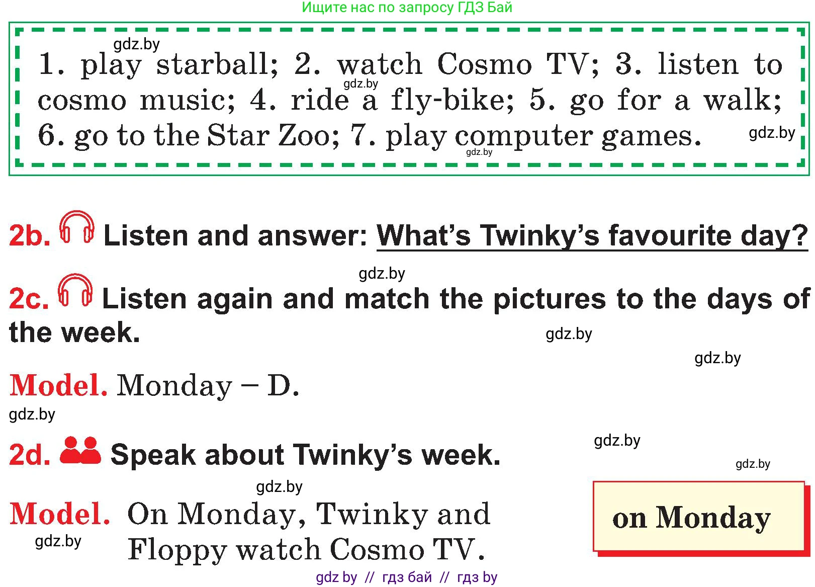 Английский язык (english), 4 класс Учебник (Student's book), авторы: Лапицкая Людмила Михайловна (Lapitskaya Ludmila), Седунова Наталья Михайловна (Sedunova Natalia), издательство Адукацыя i выхаванне, Минск, 2024, бирюзового цвета, Часть ( Part) 1, страница 24, номер 2, Условие (продолжение 2)
