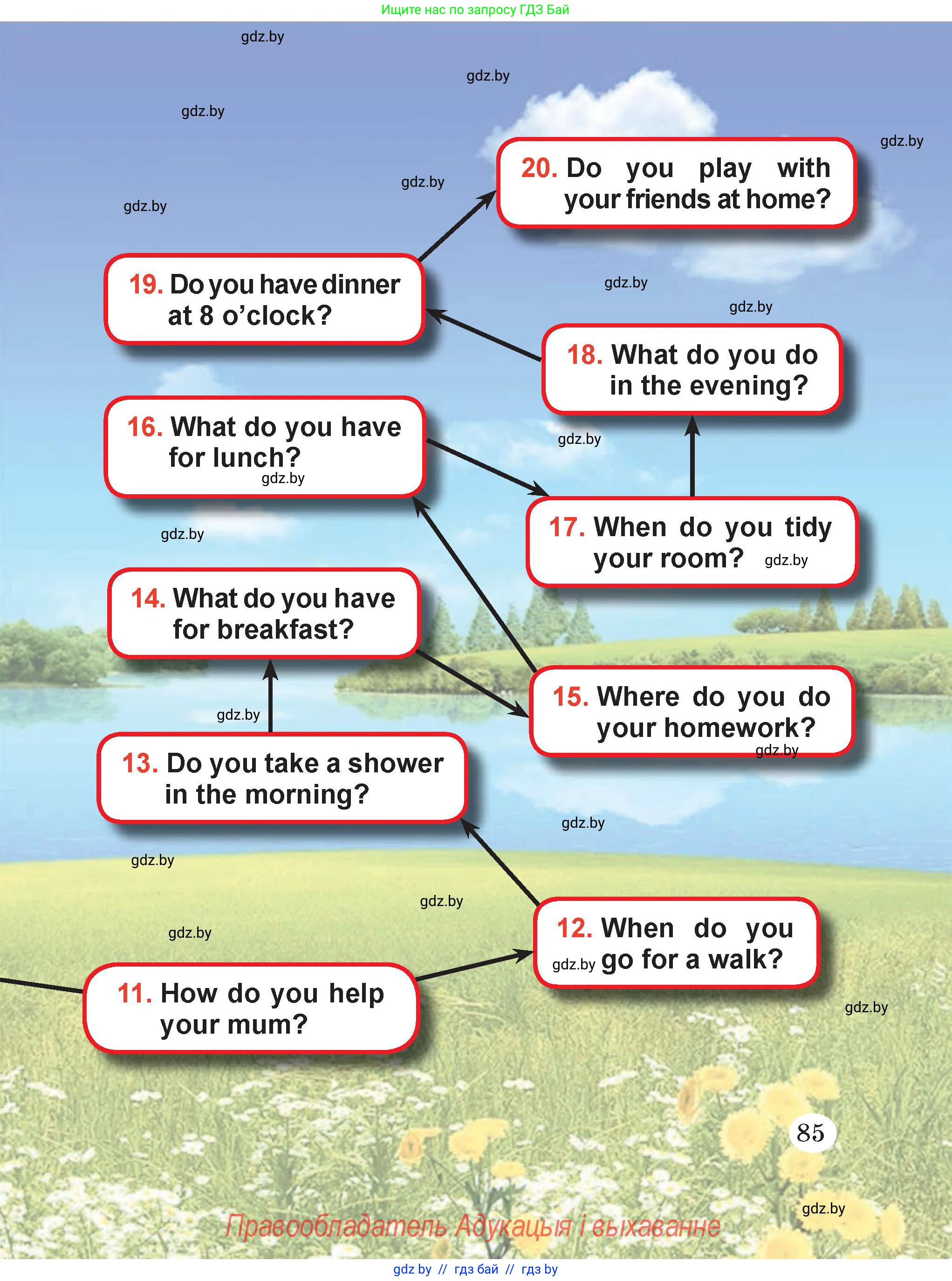 Английский язык (english), 4 класс Учебник (Student's book), авторы: Лапицкая Людмила Михайловна (Lapitskaya Ludmila), Седунова Наталья Михайловна (Sedunova Natalia), издательство Адукацыя i выхаванне, Минск, 2024, бирюзового цвета, страница 85