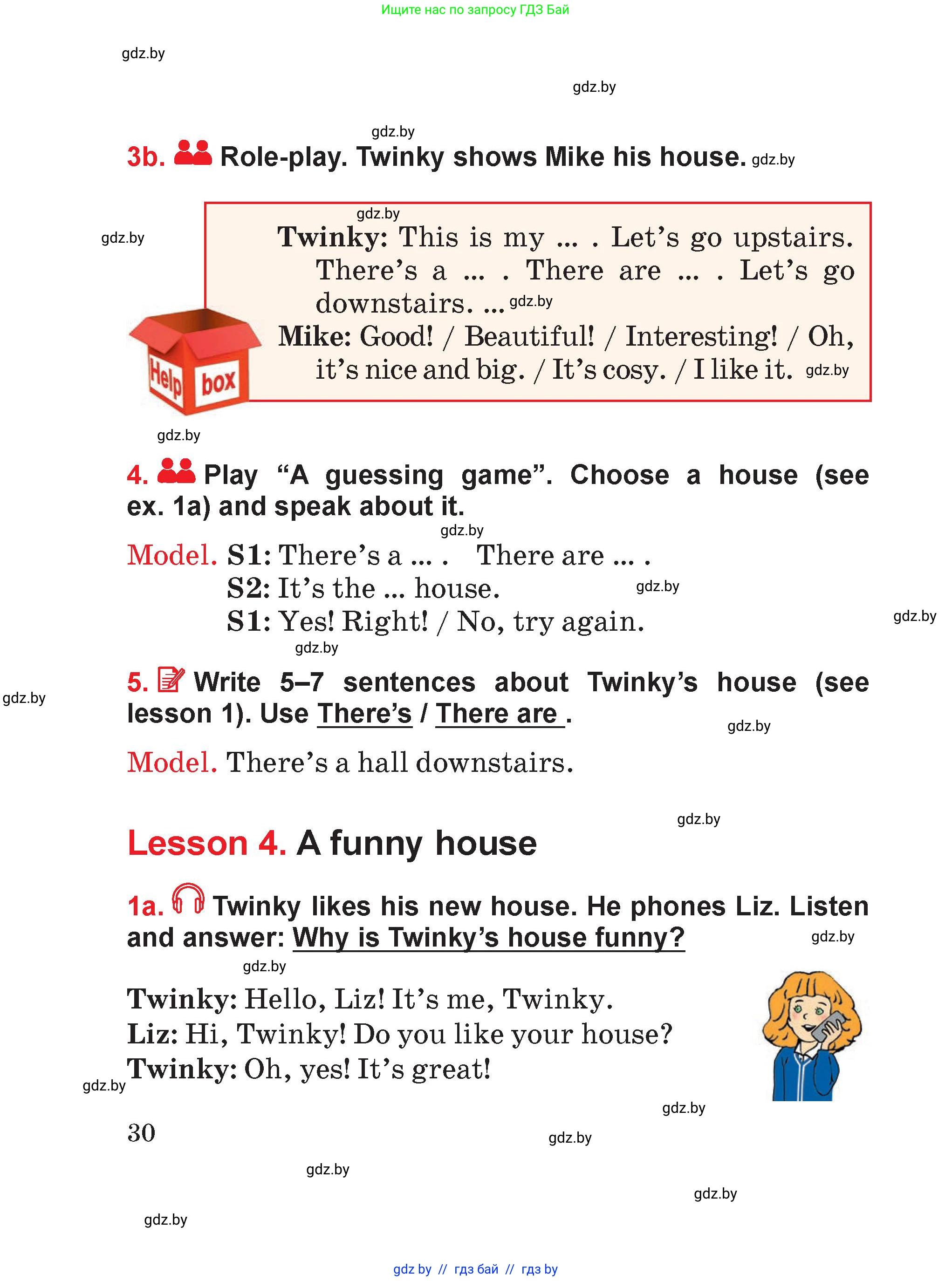 Английский язык (english), 4 класс Учебник (Student's book), авторы: Лапицкая Людмила Михайловна (Lapitskaya Ludmila), Седунова Наталья Михайловна (Sedunova Natalia), издательство Адукацыя i выхаванне, Минск, 2024, бирюзового цвета, Часть ( Part) 1, страница 30