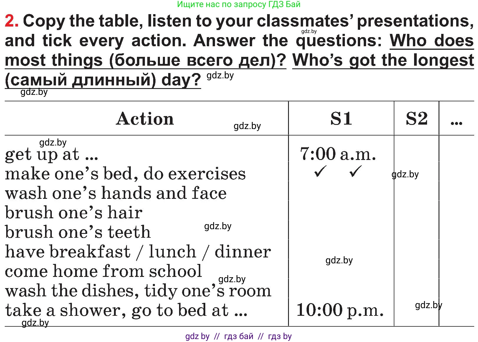 Английский язык (english), 4 класс Учебник (Student's book), авторы: Лапицкая Людмила Михайловна (Lapitskaya Ludmila), Седунова Наталья Михайловна (Sedunova Natalia), издательство Адукацыя i выхаванне, Минск, 2024, бирюзового цвета, Часть ( Part) 1, страница 90, номер 2, Условие