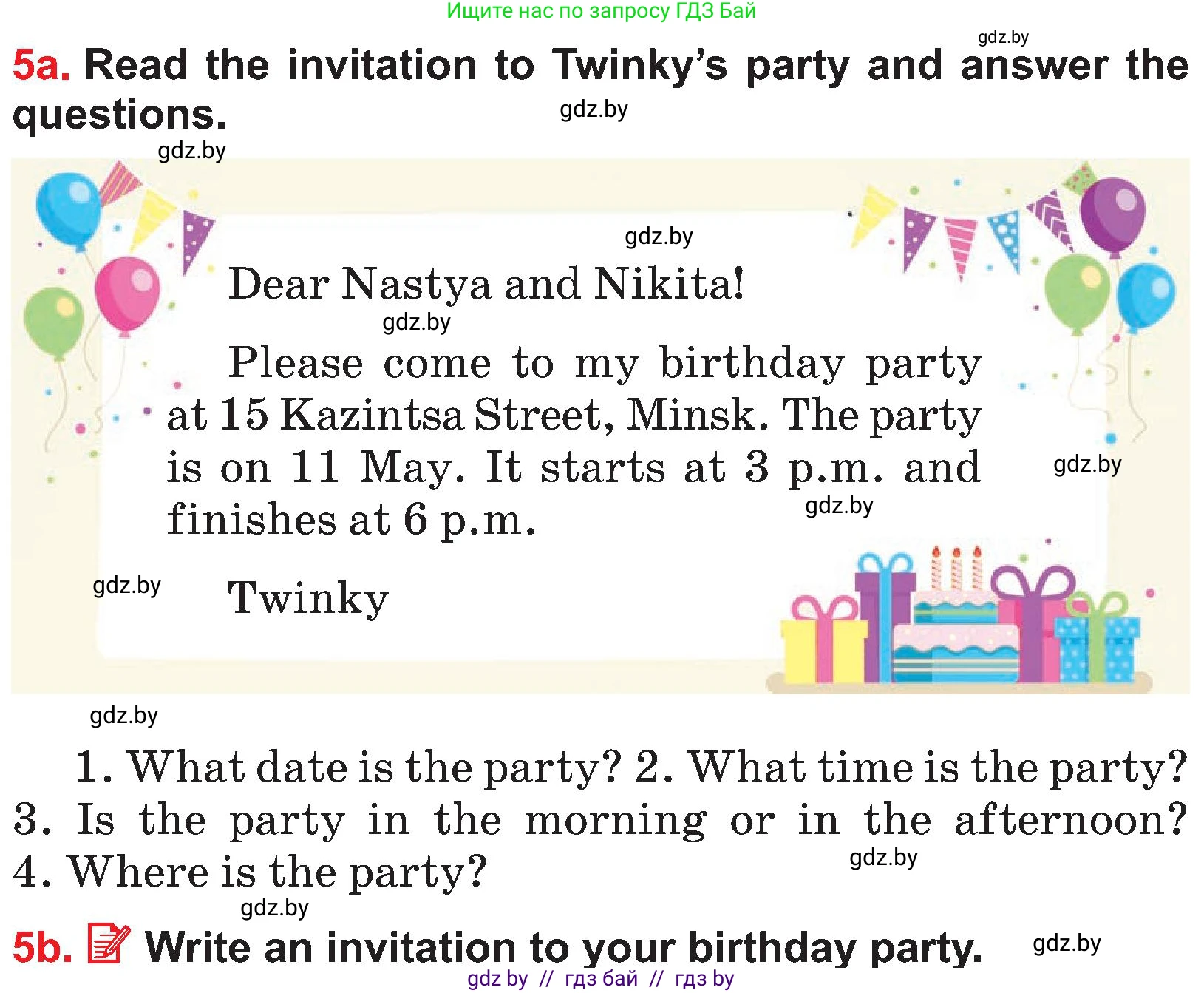 Английский язык (english), 4 класс Учебник (Student's book), авторы: Лапицкая Людмила Михайловна (Lapitskaya Ludmila), Седунова Наталья Михайловна (Sedunova Natalia), издательство Адукацыя i выхаванне, Минск, 2024, бирюзового цвета, Часть ( Part) 2, страница 126, номер 5, Условие