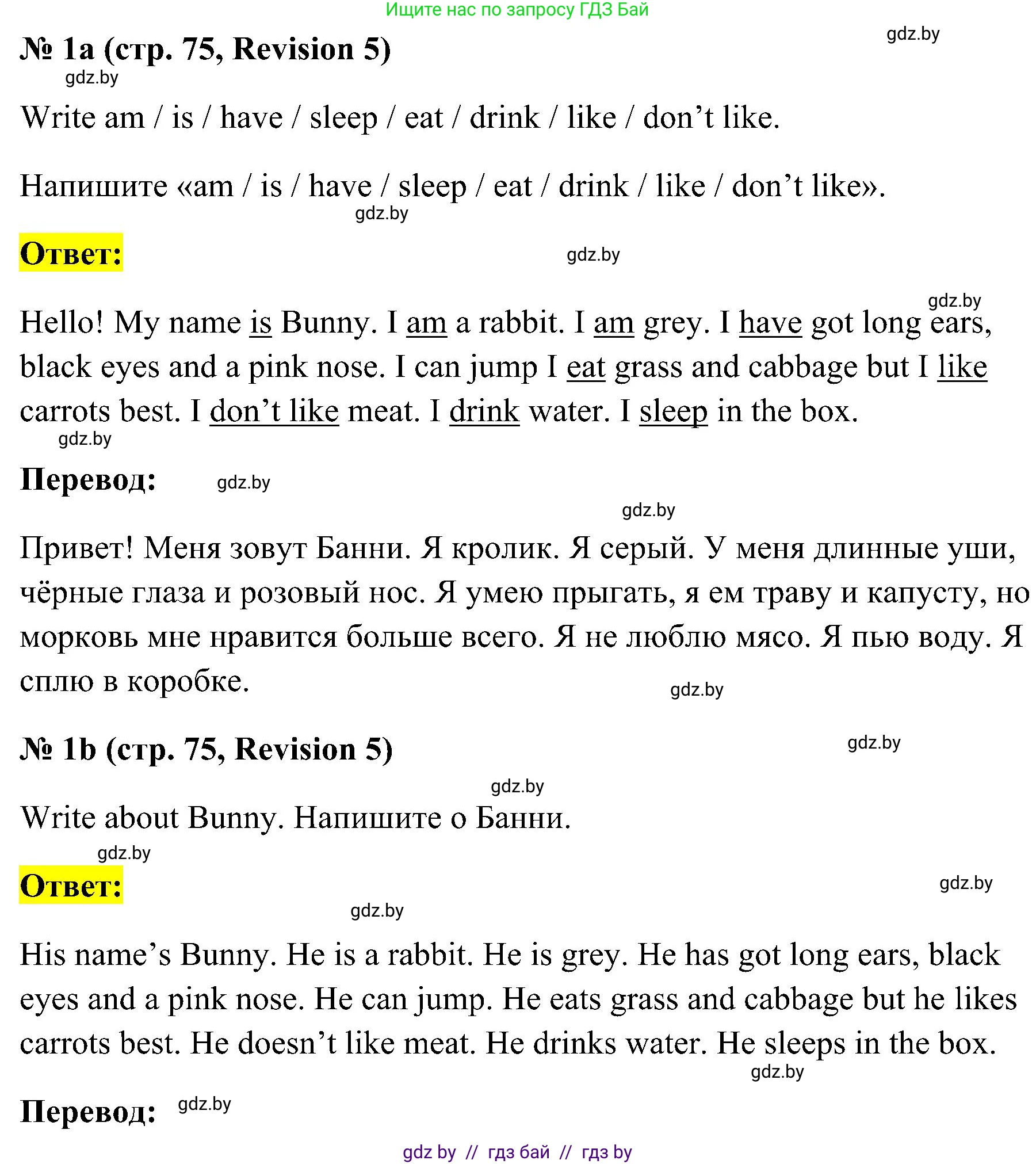 Английский язык (english), 4 класс практикум по грамматике (grammar), автор: Севрюкова Татьяна Юрьевна, издательство Аверсэв, Минск, 2023, страница 75, номер 1, Решение