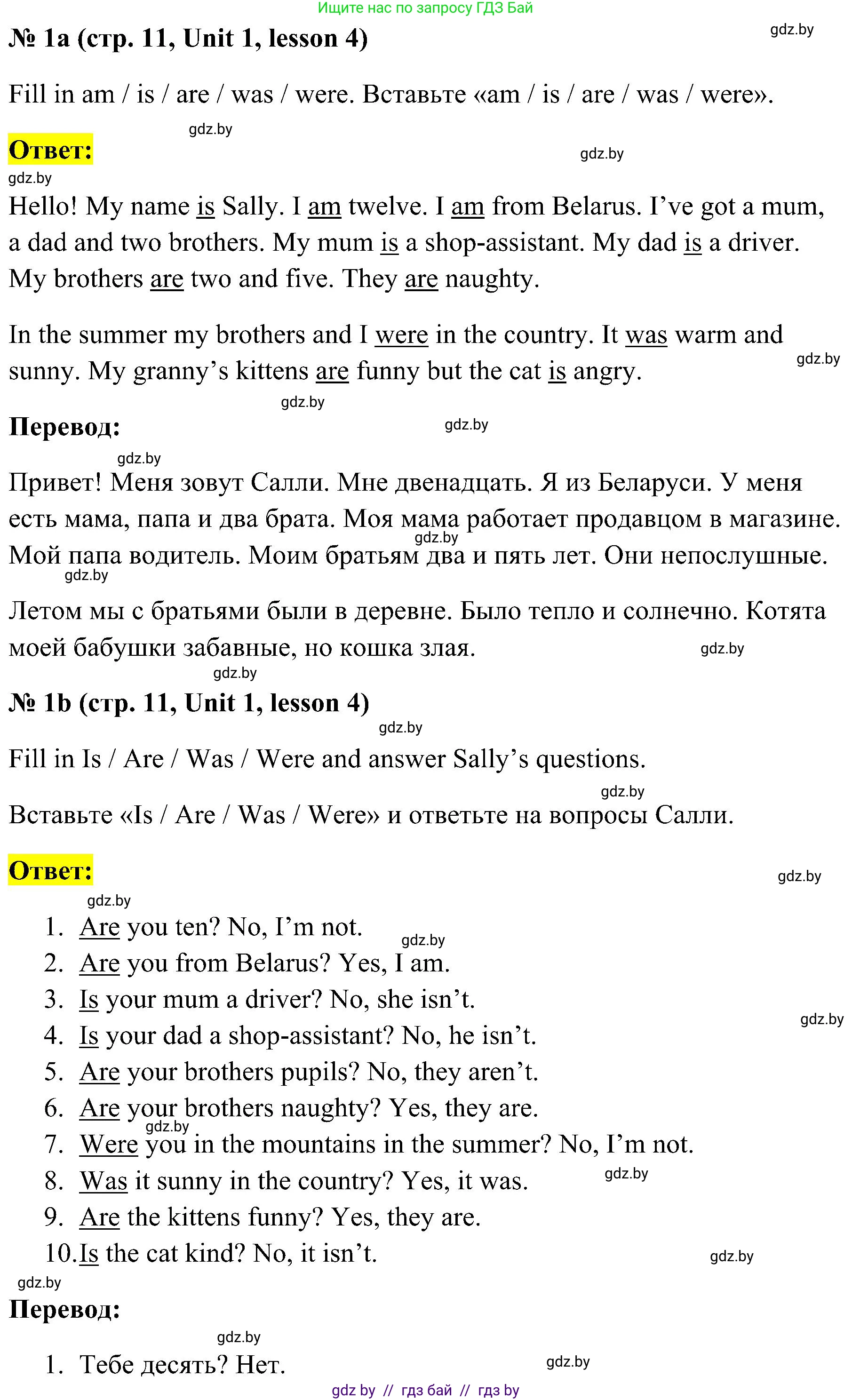 Английский язык (english), 5 класс практикум по грамматике (grammar), автор: Севрюкова Татьяна Юрьевна, издательство Аверсэв, Минск, 2023, оранжевого цвета, страница 11, номер 1, Решение
