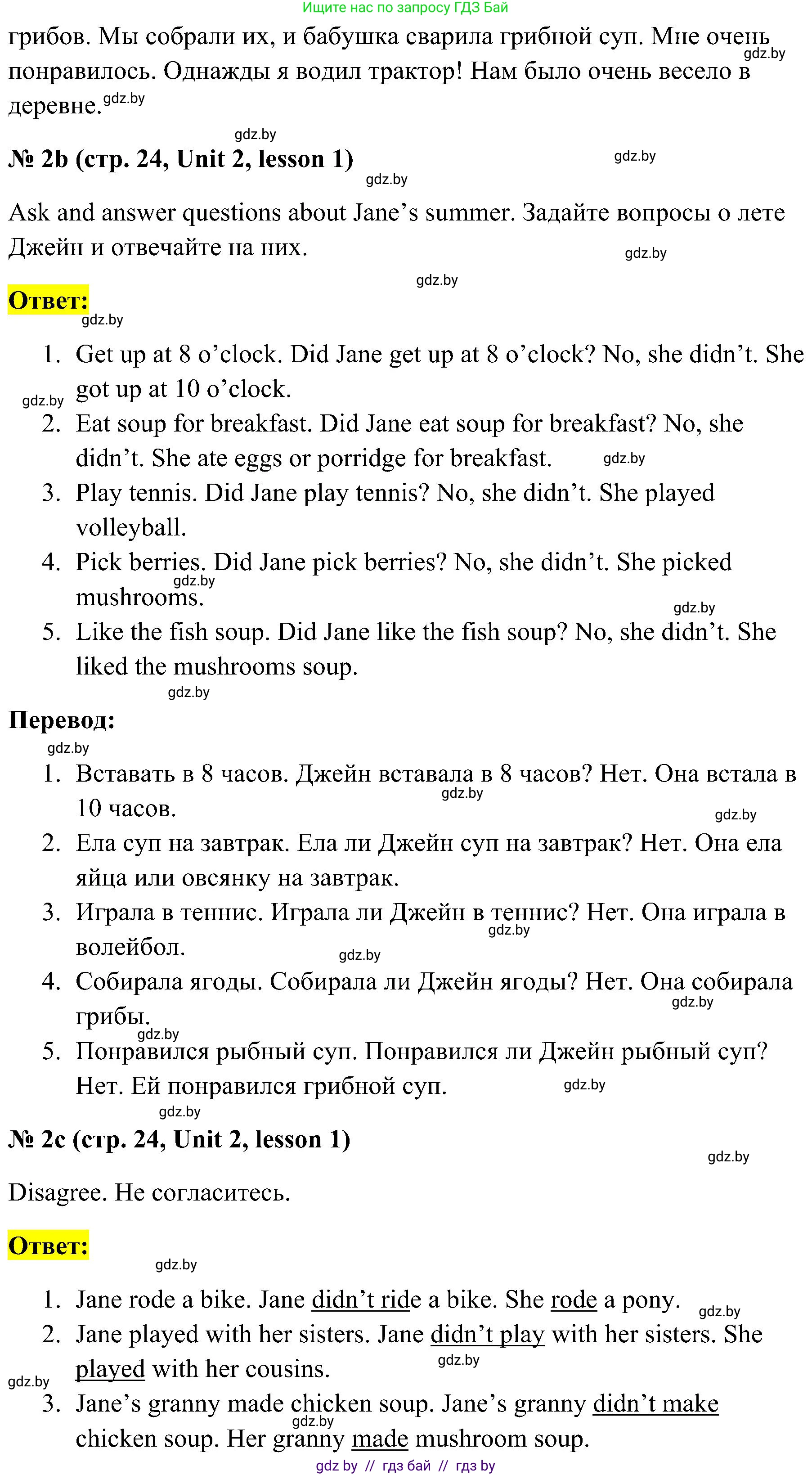 Английский язык (english), 5 класс практикум по грамматике (grammar), автор: Севрюкова Татьяна Юрьевна, издательство Аверсэв, Минск, 2023, оранжевого цвета, страница 24, номер 2, Решение (продолжение 2)