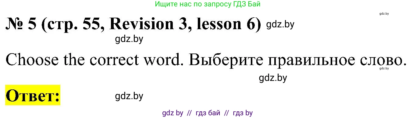 Английский язык (english), 5 класс практикум по грамматике (grammar), автор: Севрюкова Татьяна Юрьевна, издательство Аверсэв, Минск, 2023, оранжевого цвета, страница 55, номер 5, Решение