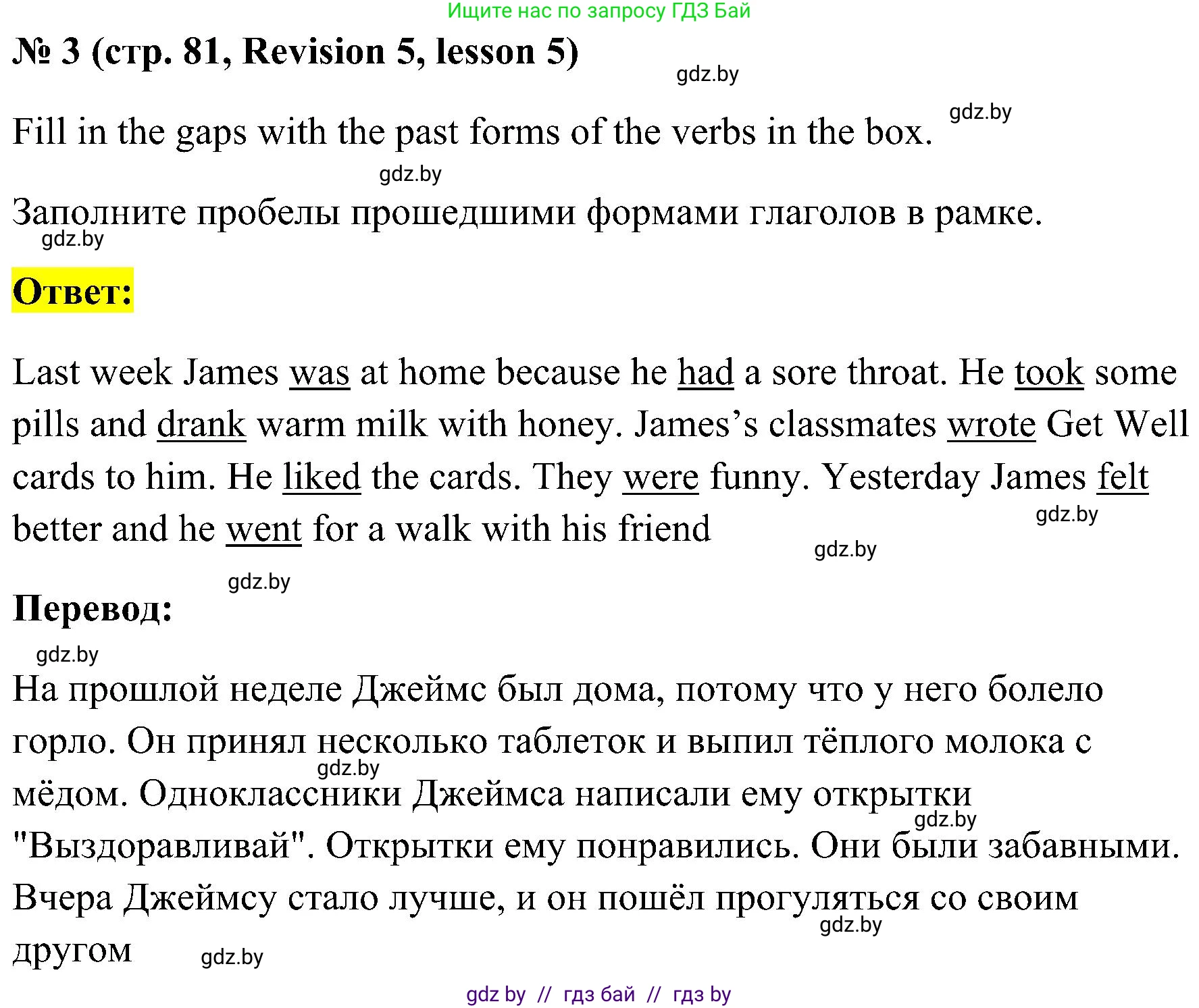 Английский язык (english), 5 класс практикум по грамматике (grammar), автор: Севрюкова Татьяна Юрьевна, издательство Аверсэв, Минск, 2023, оранжевого цвета, страница 81, номер 3, Решение