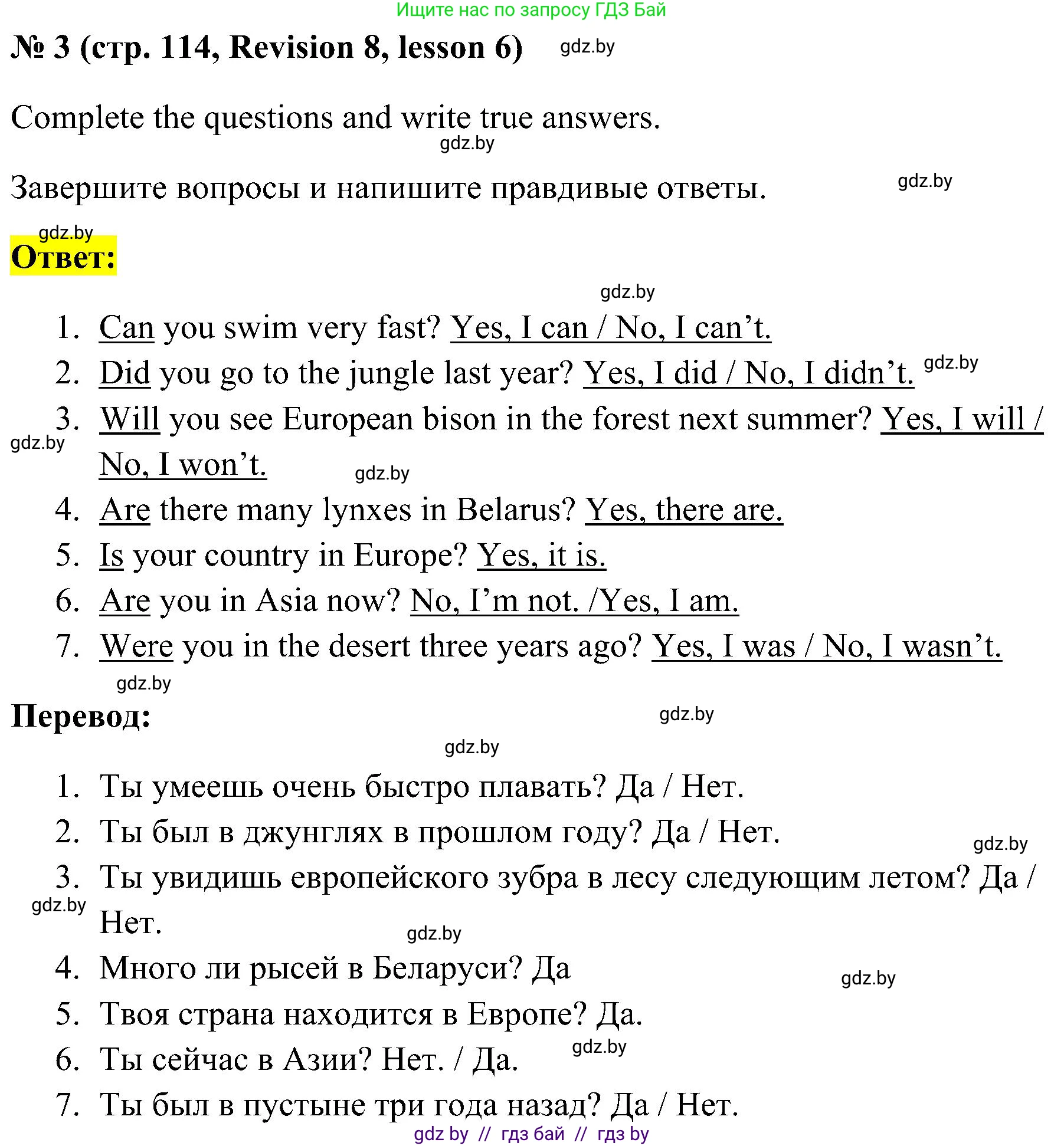 Английский язык (english), 5 класс практикум по грамматике (grammar), автор: Севрюкова Татьяна Юрьевна, издательство Аверсэв, Минск, 2023, оранжевого цвета, страница 114, номер 3, Решение