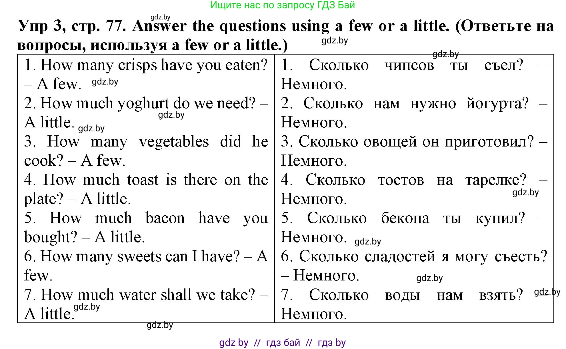 Английский язык (english), 6 класс Тетрадь по грамматике (grammar), авторы: Севрюкова Татьяна Юрьевна, Юхнель Наталья Валентиновна, Бушуева Эдите Владиславовна, издательство Аверсэв, Минск, 2022, зелёного цвета, страница 77, номер 3, Решение