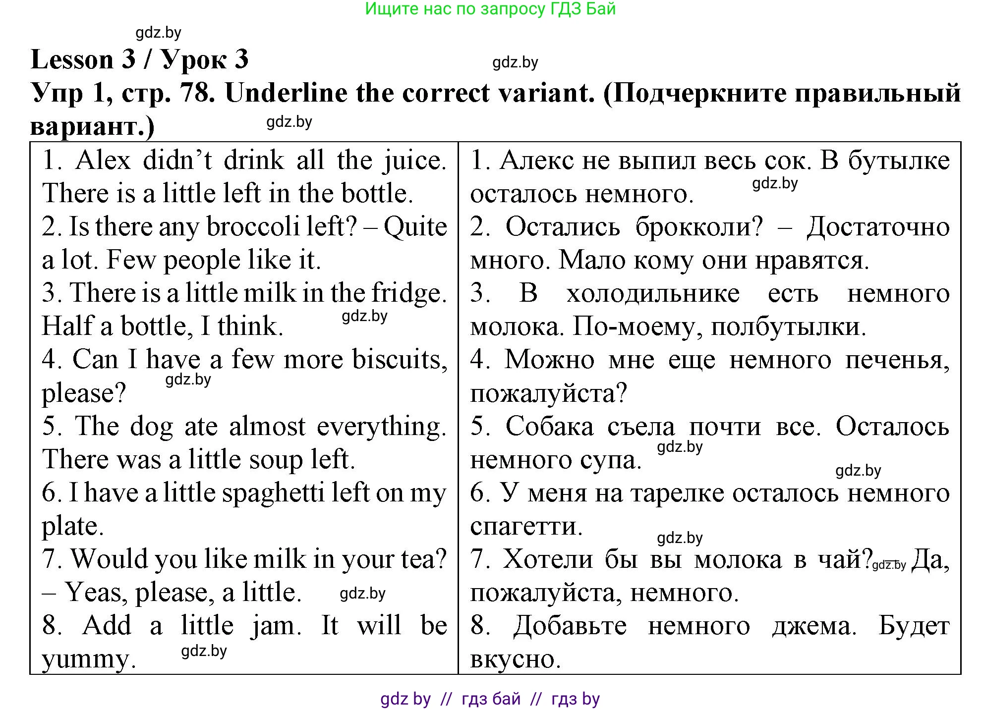 Английский язык (english), 6 класс Тетрадь по грамматике (grammar), авторы: Севрюкова Татьяна Юрьевна, Юхнель Наталья Валентиновна, Бушуева Эдите Владиславовна, издательство Аверсэв, Минск, 2022, зелёного цвета, страница 78, номер 1, Решение