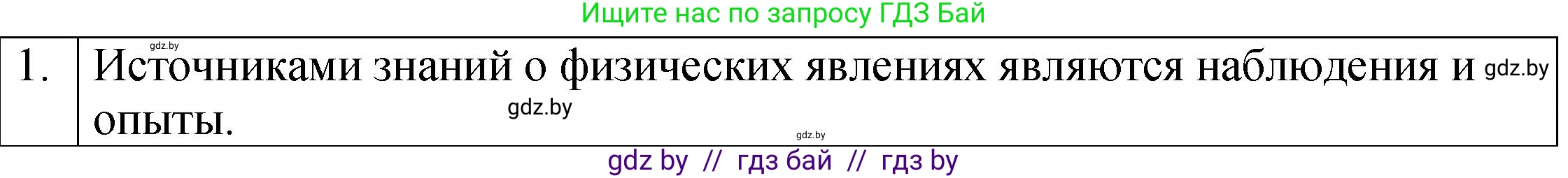 Физика, 7 класс Учебник, авторы: Исаченкова Лариса Артёмовна, Громыко Елена Владимировна, Лещинский Юрий Дмитриевич, издательство Народная асвета, Минск, 2022, бирюзового цвета, страница 13, номер 1, Решение 1