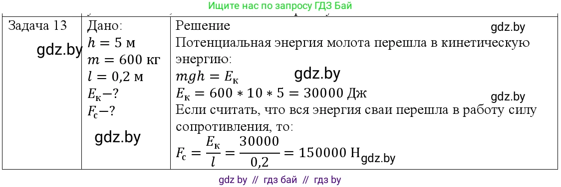 Физика, 9 класс Учебник, авторы: Исаченкова Лариса Артёмовна, Сокольский Анатолий Алексеевич, Захаревич Екатерина Васильевна, издательство Народная асвета, Минск, 2019, страница 178, номер 13, Решение 1