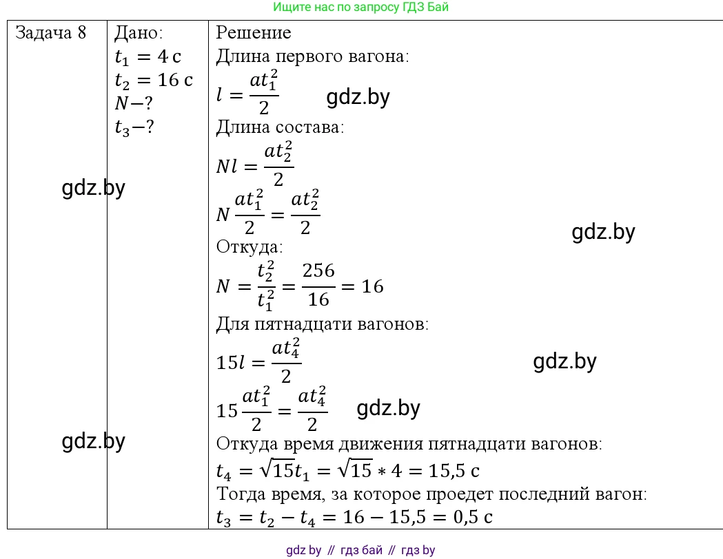Физика, 9 класс Учебник, авторы: Исаченкова Лариса Артёмовна, Сокольский Анатолий Алексеевич, Захаревич Екатерина Васильевна, издательство Народная асвета, Минск, 2019, страница 54, номер 8, Решение 1