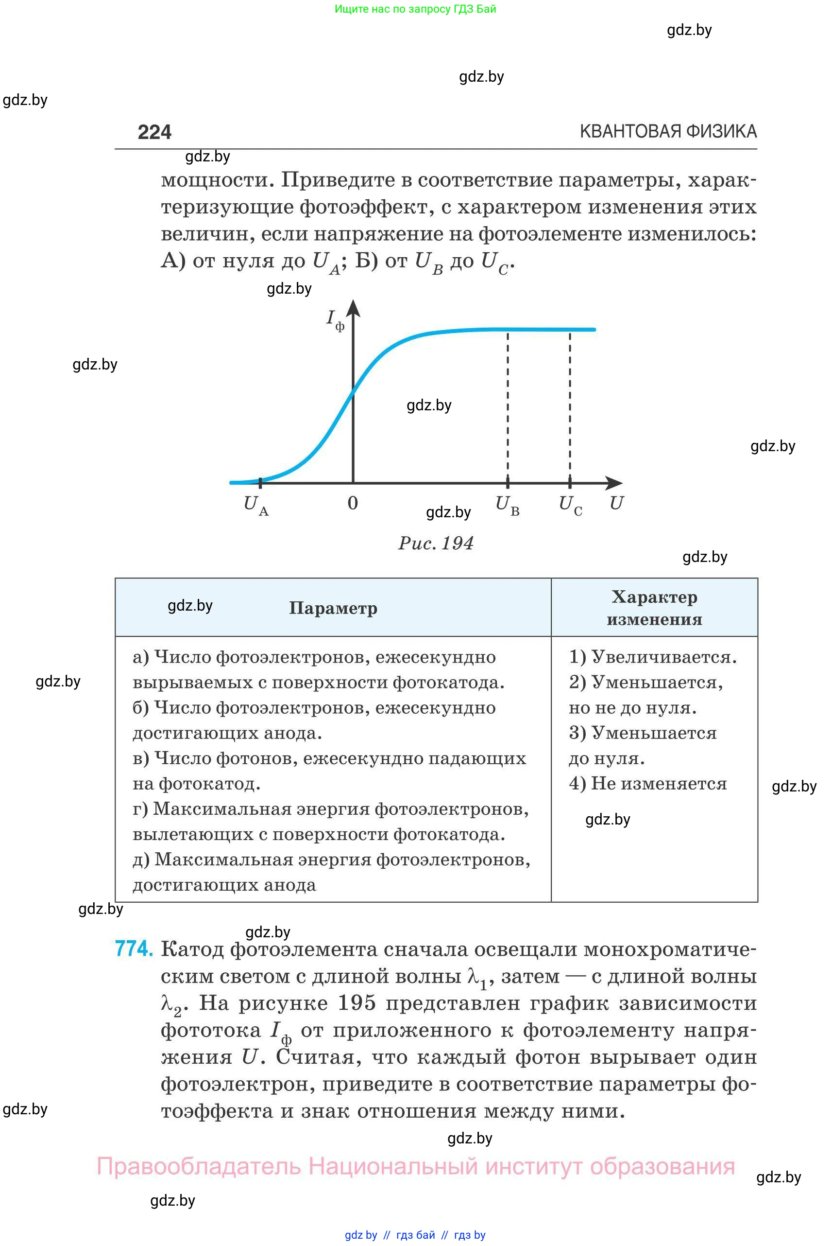 Физика, 11 класс Сборник задач, авторы: Дорофейчик Владимир Владимирович, Силенков Михаил Анатольевич, издательство Национальный институт образования, Минск, 2023, страница 225