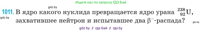 Физика, 11 класс Сборник задач, авторы: Дорофейчик Владимир Владимирович, Силенков Михаил Анатольевич, издательство Национальный институт образования, Минск, 2023, страница 282, номер 1011, Условие