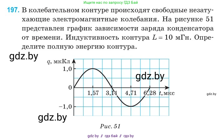Физика, 11 класс Сборник задач, авторы: Дорофейчик Владимир Владимирович, Силенков Михаил Анатольевич, издательство Национальный институт образования, Минск, 2023, страница 62, номер 197, Условие