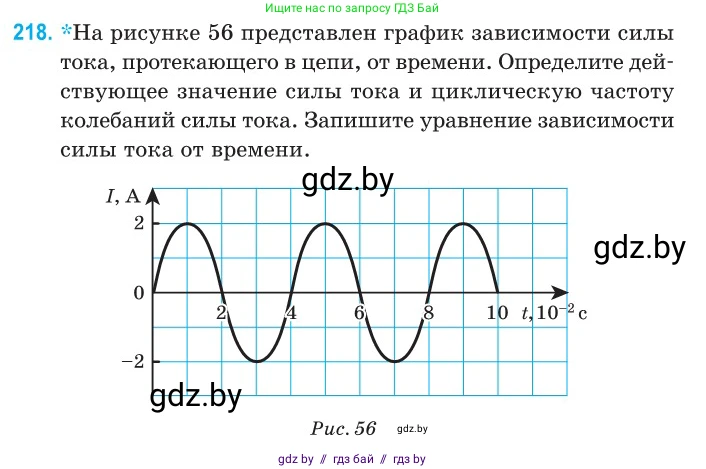 Физика, 11 класс Сборник задач, авторы: Дорофейчик Владимир Владимирович, Силенков Михаил Анатольевич, издательство Национальный институт образования, Минск, 2023, страница 69, номер 218, Условие