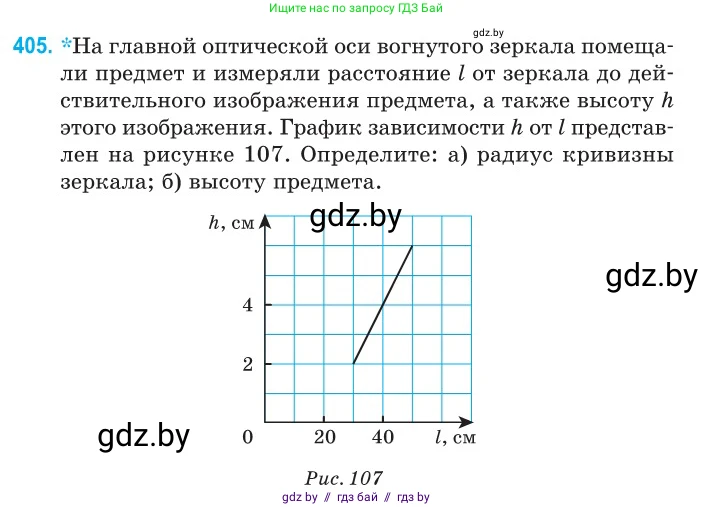 Физика, 11 класс Сборник задач, авторы: Дорофейчик Владимир Владимирович, Силенков Михаил Анатольевич, издательство Национальный институт образования, Минск, 2023, страница 125, номер 405, Условие