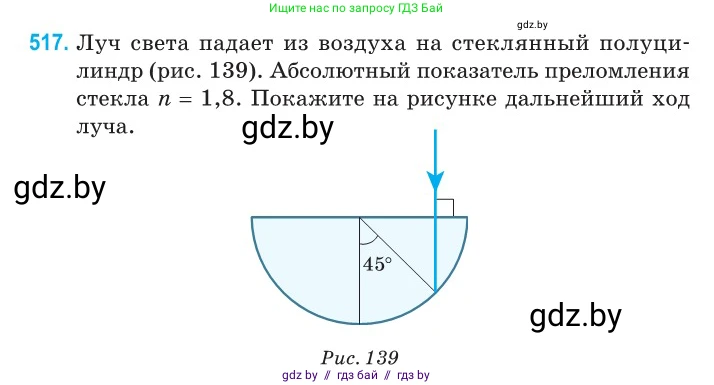 Физика, 11 класс Сборник задач, авторы: Дорофейчик Владимир Владимирович, Силенков Михаил Анатольевич, издательство Национальный институт образования, Минск, 2023, страница 155, номер 517, Условие