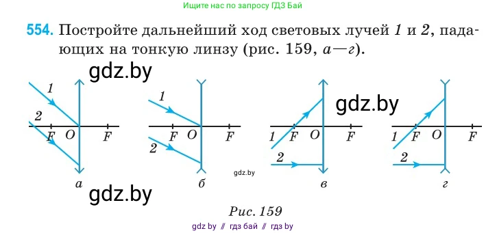 Физика, 11 класс Сборник задач, авторы: Дорофейчик Владимир Владимирович, Силенков Михаил Анатольевич, издательство Национальный институт образования, Минск, 2023, страница 168, номер 554, Условие