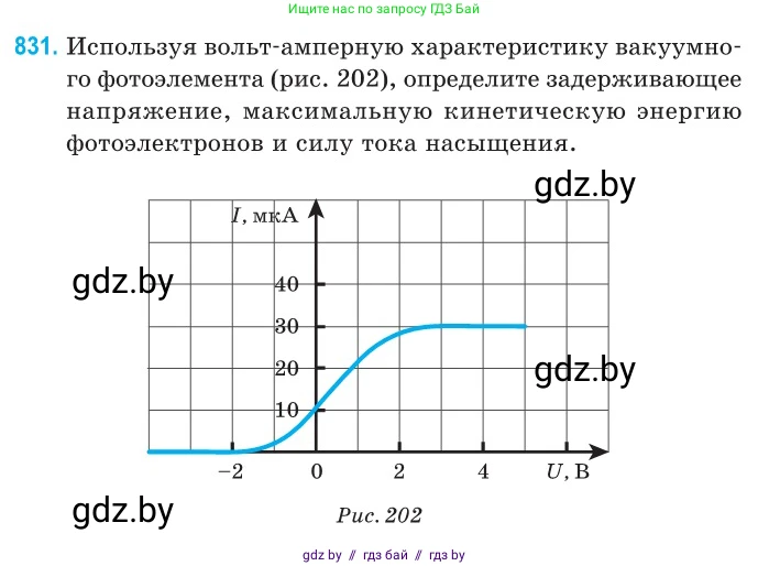 Физика, 11 класс Сборник задач, авторы: Дорофейчик Владимир Владимирович, Силенков Михаил Анатольевич, издательство Национальный институт образования, Минск, 2023, страница 237, номер 831, Условие