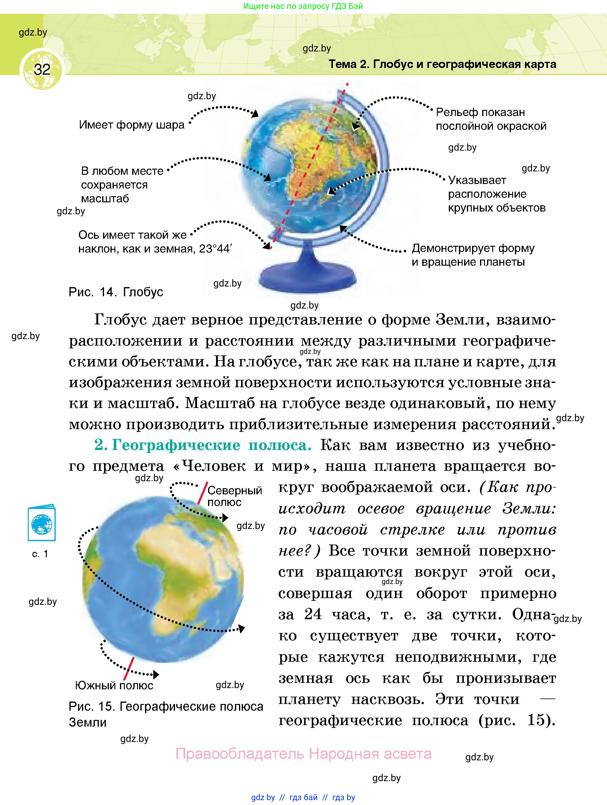География, 6 класс Учебник, авторы: Кольмакова Елена Генадьевна, Пикулик Валентина Владимировна, издательство Народная асвета, Минск, 2022, страница 32