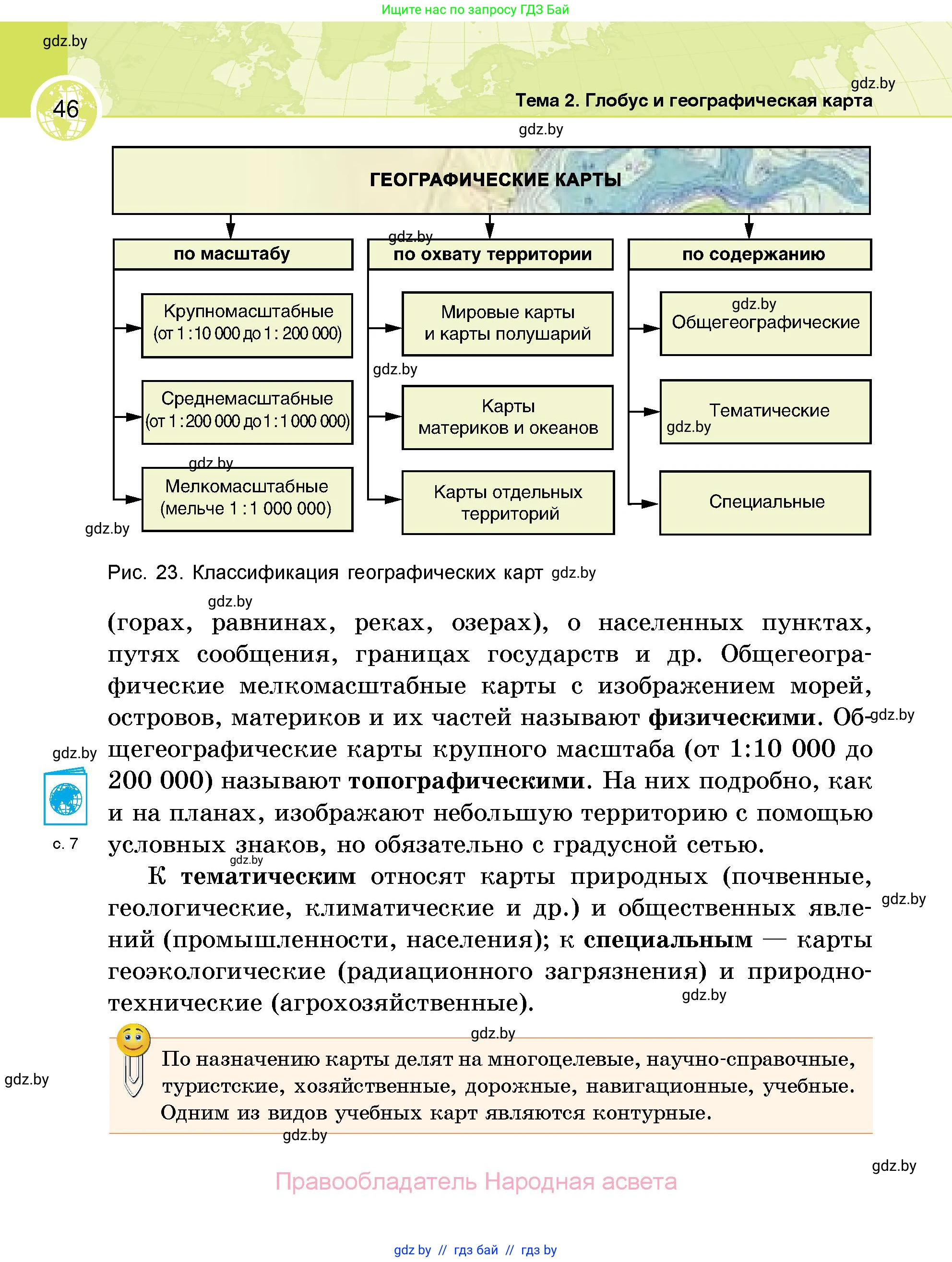 География, 6 класс Учебник, авторы: Кольмакова Елена Генадьевна, Пикулик Валентина Владимировна, издательство Народная асвета, Минск, 2022, страница 46
