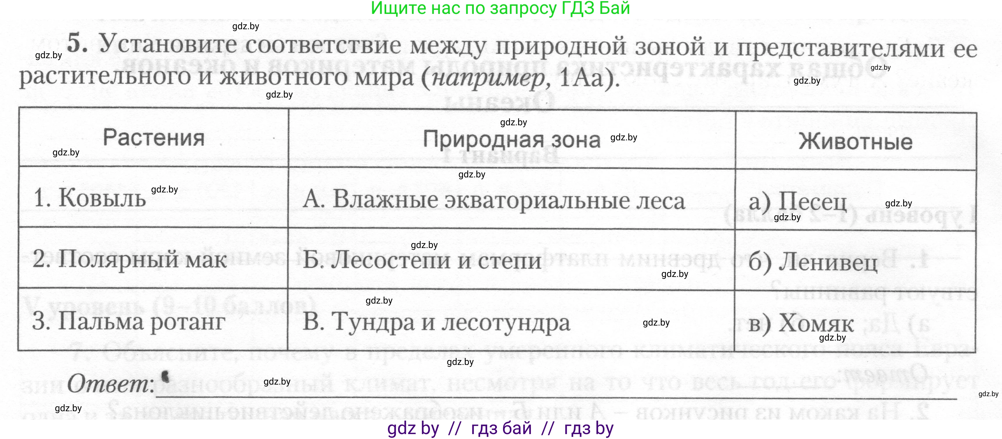 География, 7 класс тетрадь для практических и самостоятельных работ, авторы: Метельский Юрий Михайлович, Чайковская Людмила Ивановна, издательство Сэр-Вит, Минск, 2023, бирюзового цвета, страница 22, номер 5, Условие