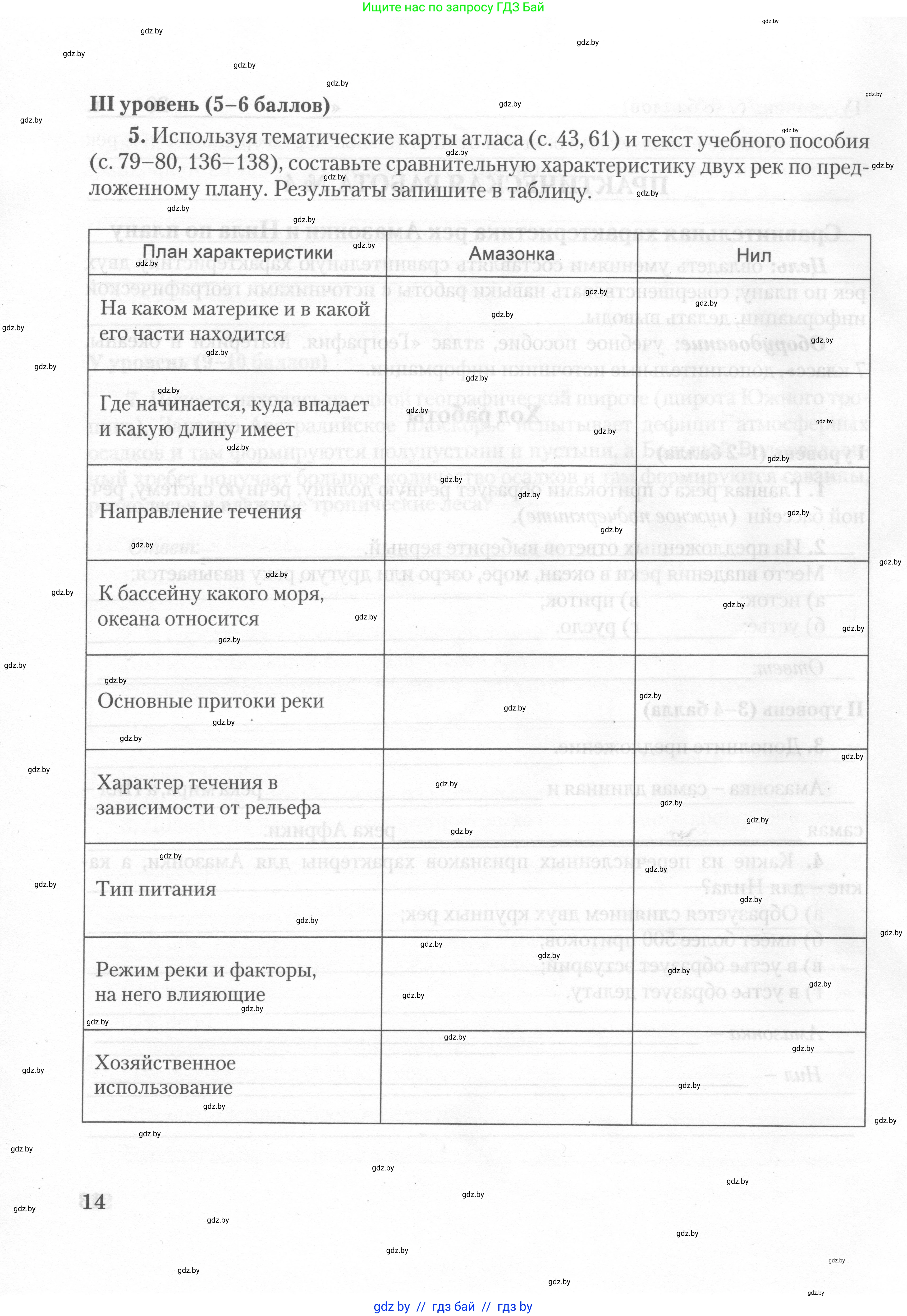 География, 7 класс тетрадь для практических и самостоятельных работ, авторы: Метельский Юрий Михайлович, Чайковская Людмила Ивановна, издательство Сэр-Вит, Минск, 2023, бирюзового цвета, страница 14
