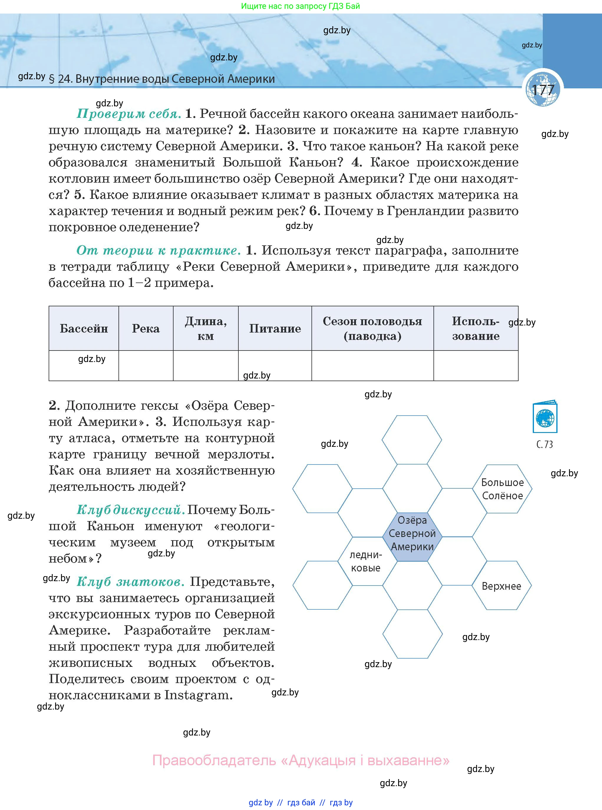 География, 7 класс Учебник, авторы: Кольмакова Елена Генадьевна, Лопух Пётр Степанович, Сарычева Ольга Владимировна, издательство Адукацыя i выхаванне, Минск, 2023, страница 177