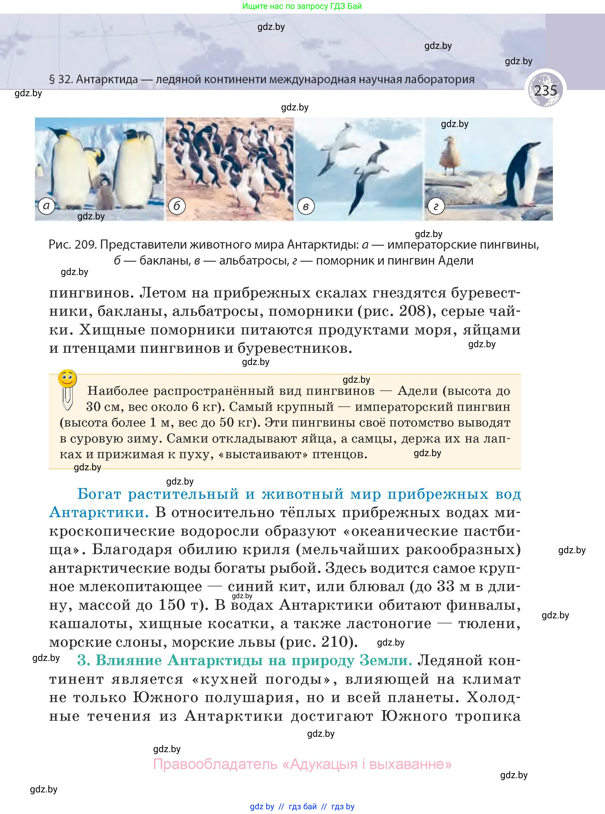 География, 7 класс Учебник, авторы: Кольмакова Елена Генадьевна, Лопух Пётр Степанович, Сарычева Ольга Владимировна, издательство Адукацыя i выхаванне, Минск, 2023, страница 235