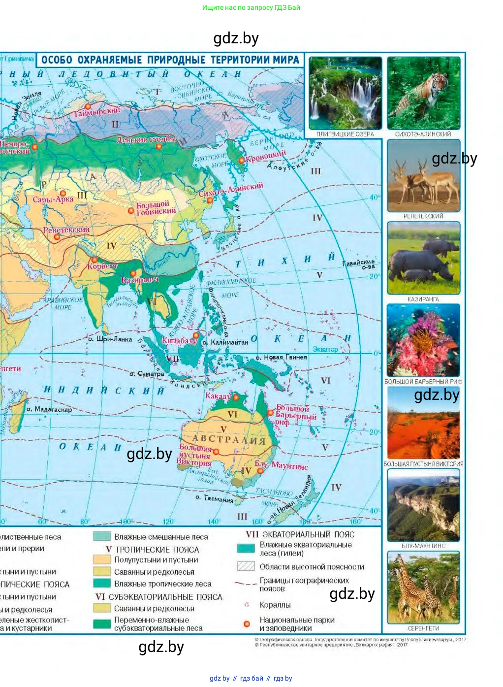 География, 7 класс Учебник, авторы: Кольмакова Елена Генадьевна, Лопух Пётр Степанович, Сарычева Ольга Владимировна, издательство Адукацыя i выхаванне, Минск, 2023, 