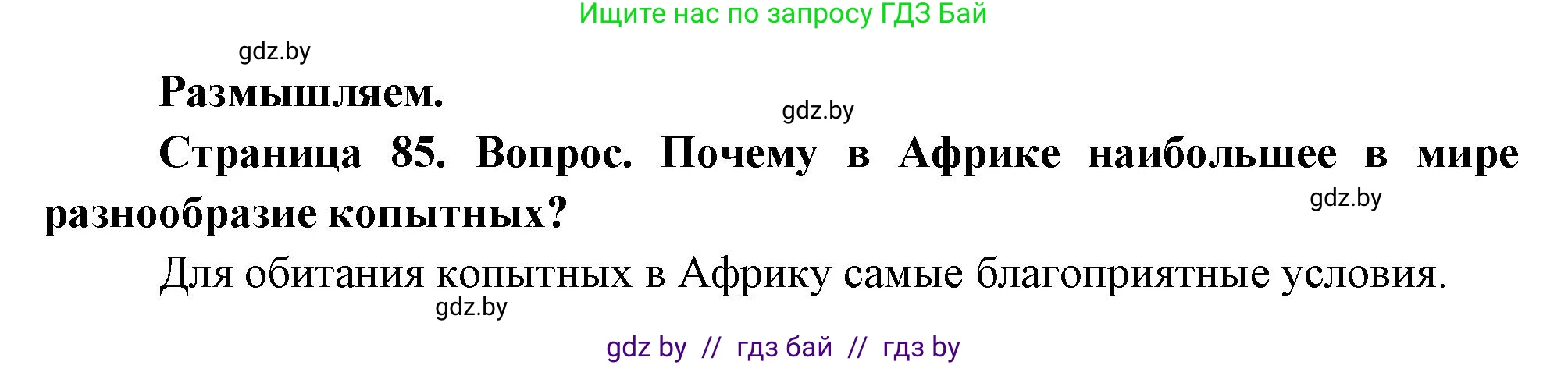 География, 7 класс Учебник, авторы: Кольмакова Елена Генадьевна, Лопух Пётр Степанович, Сарычева Ольга Владимировна, издательство Адукацыя i выхаванне, Минск, 2023, страница 85, Решение