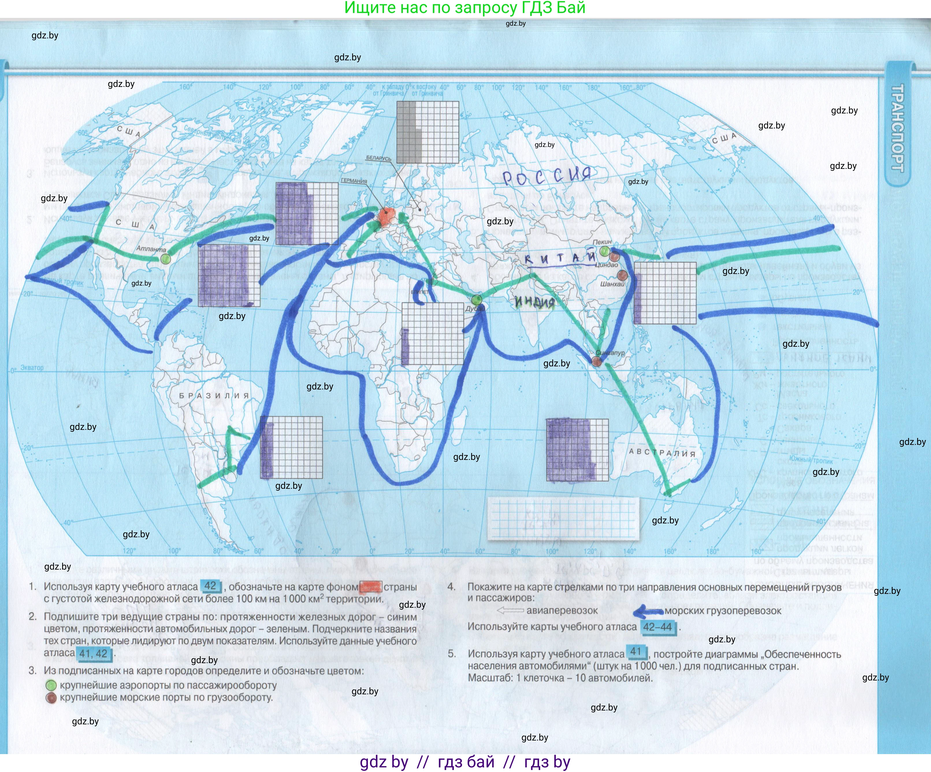 География, 8 класс Контурные карты, авторы: Озем Г З, Ольмец Л Г, Шкель Людмила Валерьевна, Фокеева Л В, издательство Белкартография, Минск, 2022, голубого цвета, страница 20, Решение