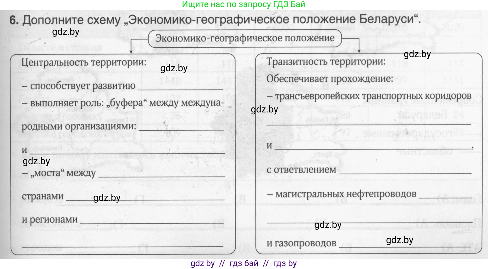 География, 9 класс рабочая тетрадь, авторы: Брилевский Михаил Николаевич, Климович Алеся Владимировна, издательство Белкартография, Минск, 2021, бирюзового цвета, страница 5, номер 6, Условие