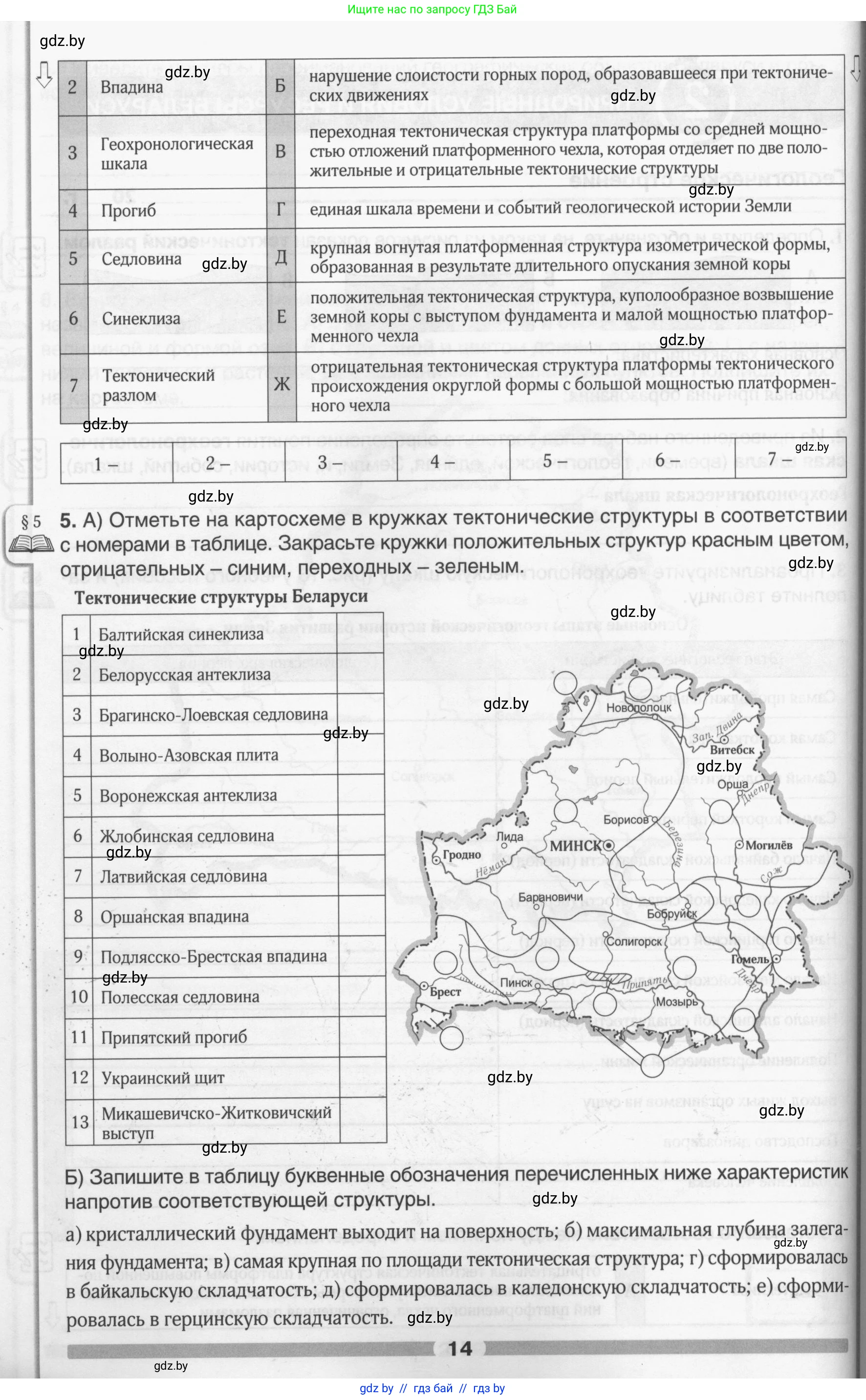 География, 9 класс рабочая тетрадь, авторы: Брилевский Михаил Николаевич, Климович Алеся Владимировна, издательство Белкартография, Минск, 2021, бирюзового цвета, страница 14