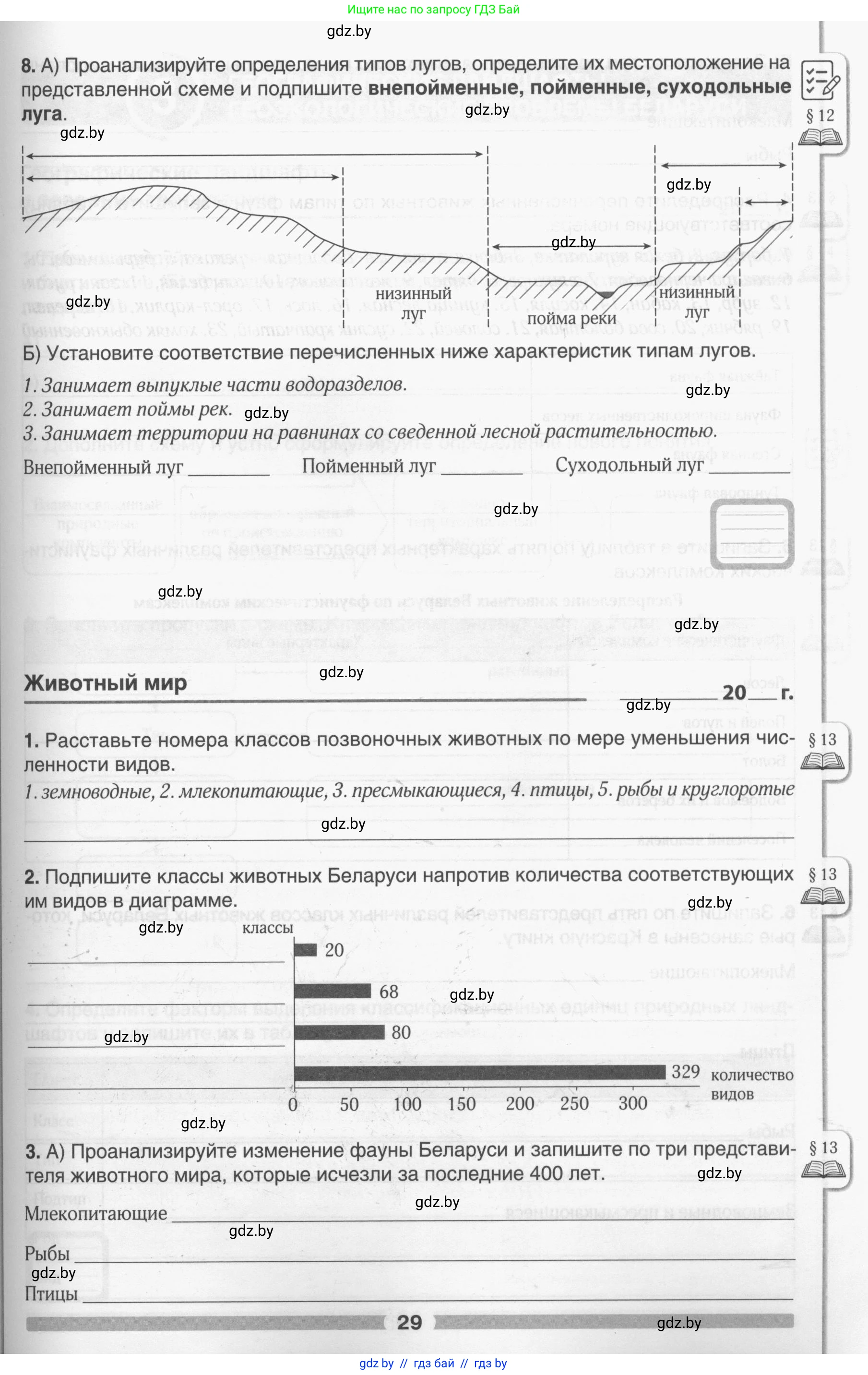 География, 9 класс рабочая тетрадь, авторы: Брилевский Михаил Николаевич, Климович Алеся Владимировна, издательство Белкартография, Минск, 2021, бирюзового цвета, страница 29