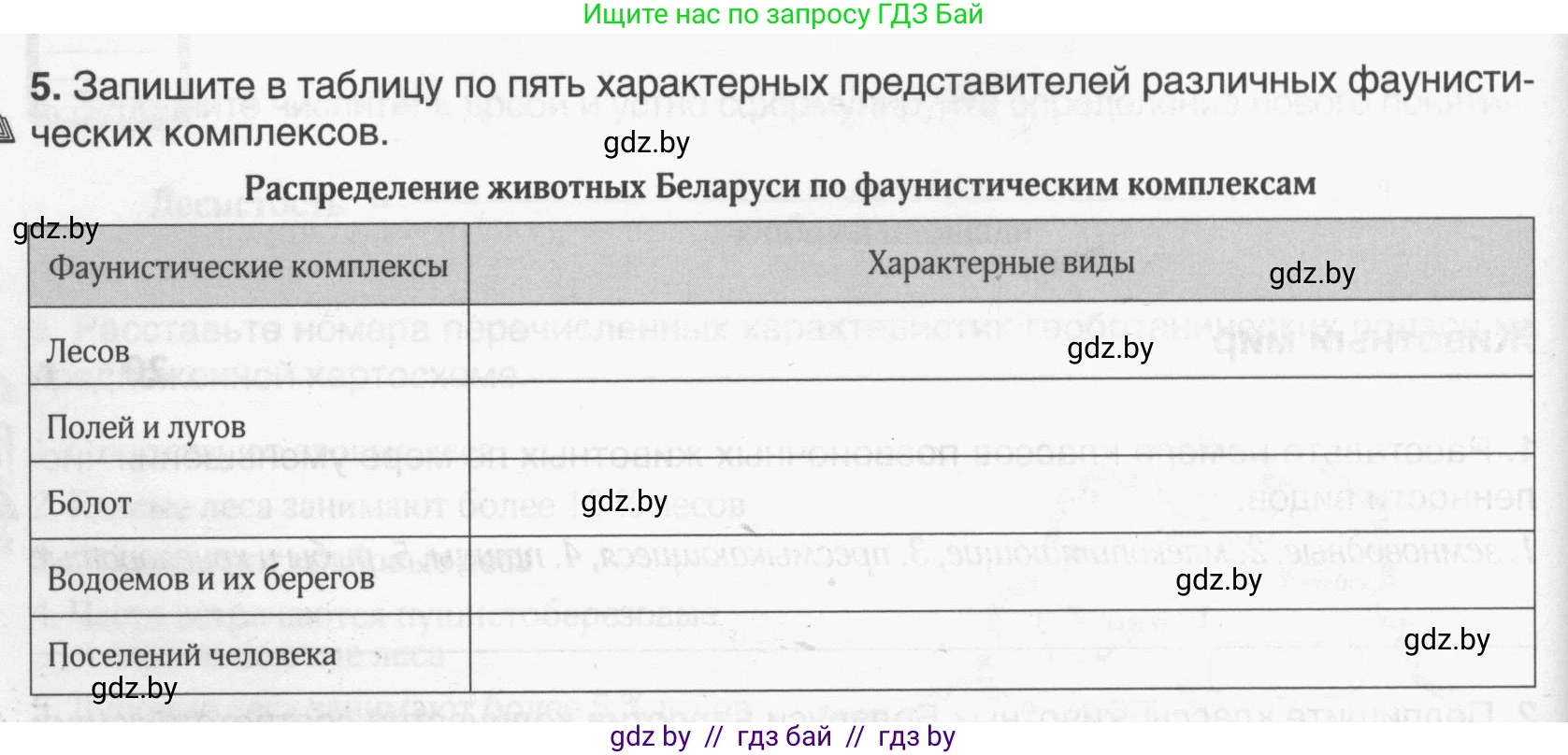 География, 9 класс рабочая тетрадь, авторы: Брилевский Михаил Николаевич, Климович Алеся Владимировна, издательство Белкартография, Минск, 2021, бирюзового цвета, страница 30, номер 5, Условие