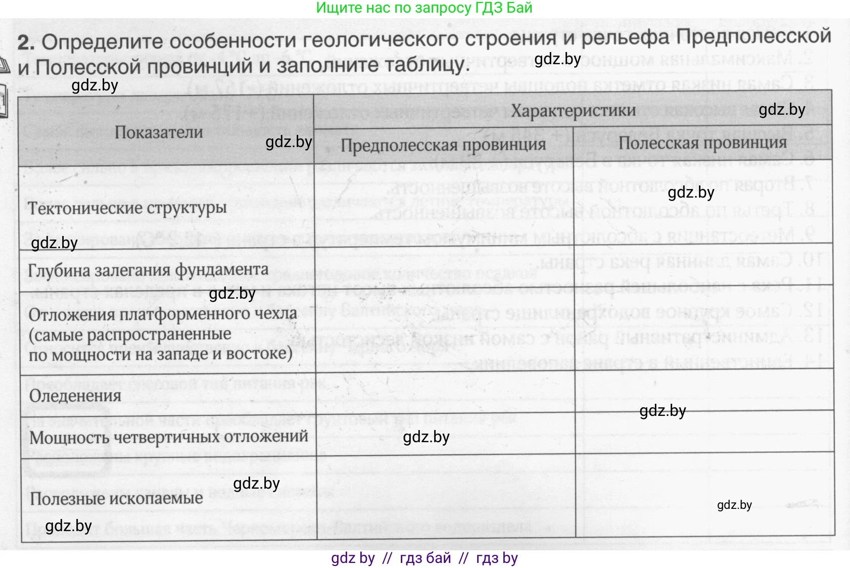 География, 9 класс рабочая тетрадь, авторы: Брилевский Михаил Николаевич, Климович Алеся Владимировна, издательство Белкартография, Минск, 2021, бирюзового цвета, страница 44, номер 2, Условие