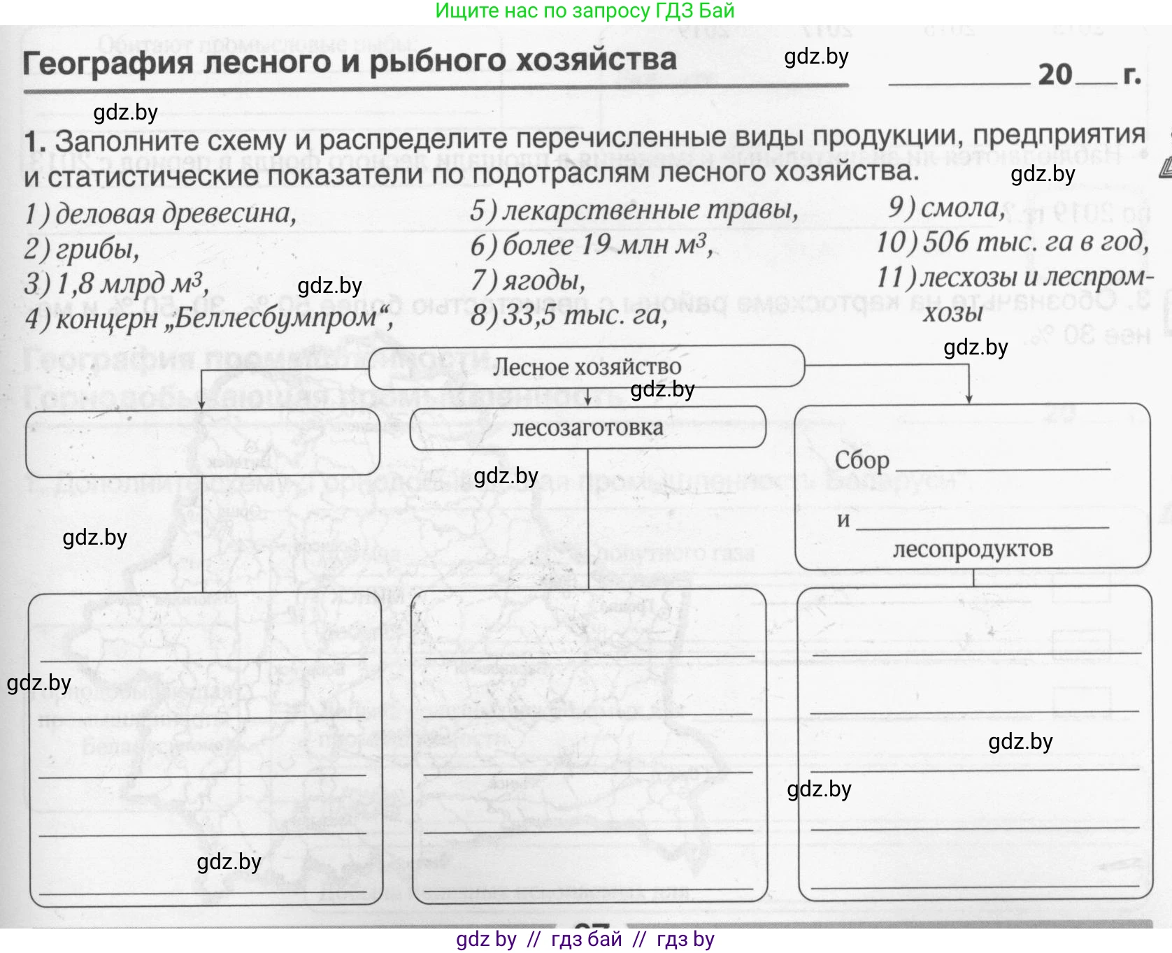 География, 9 класс рабочая тетрадь, авторы: Брилевский Михаил Николаевич, Климович Алеся Владимировна, издательство Белкартография, Минск, 2021, бирюзового цвета, страница 67, номер 1, Условие