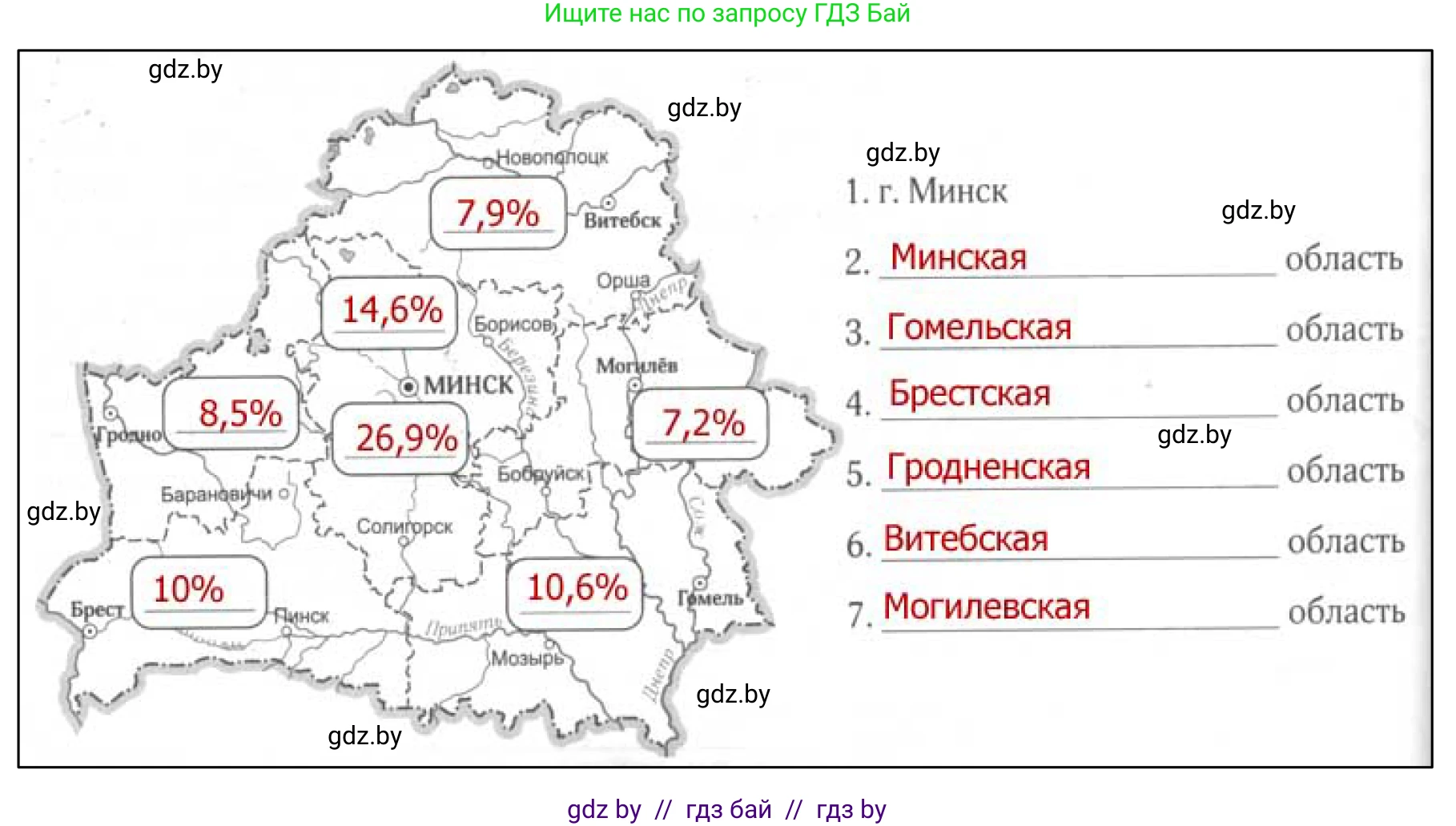География, 9 класс рабочая тетрадь, авторы: Брилевский Михаил Николаевич, Климович Алеся Владимировна, издательство Белкартография, Минск, 2021, бирюзового цвета, страница 60, номер 4, Решение (продолжение 2)
