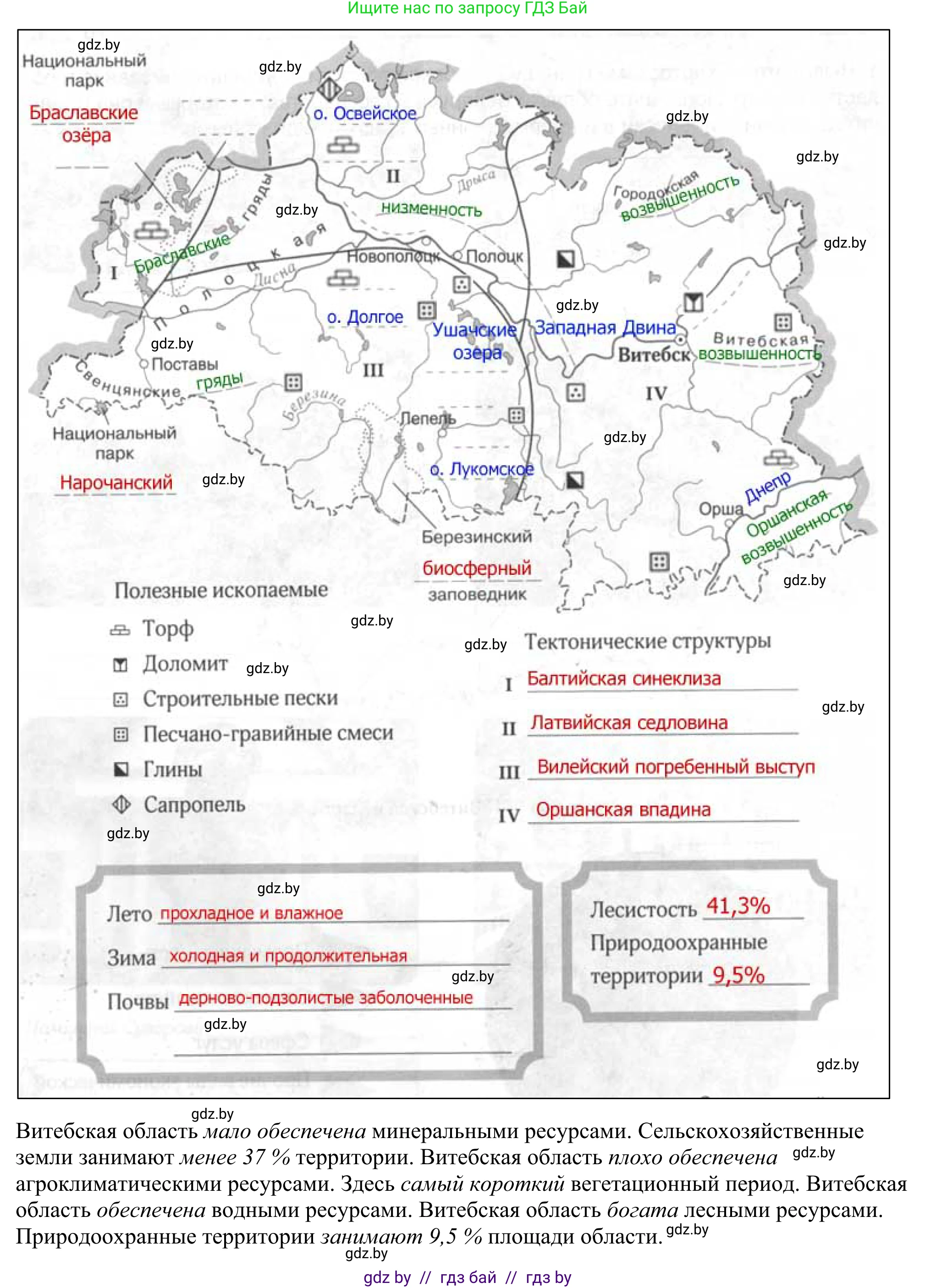 География, 9 класс рабочая тетрадь, авторы: Брилевский Михаил Николаевич, Климович Алеся Владимировна, издательство Белкартография, Минск, 2021, бирюзового цвета, страница 105, номер 2, Решение (продолжение 2)