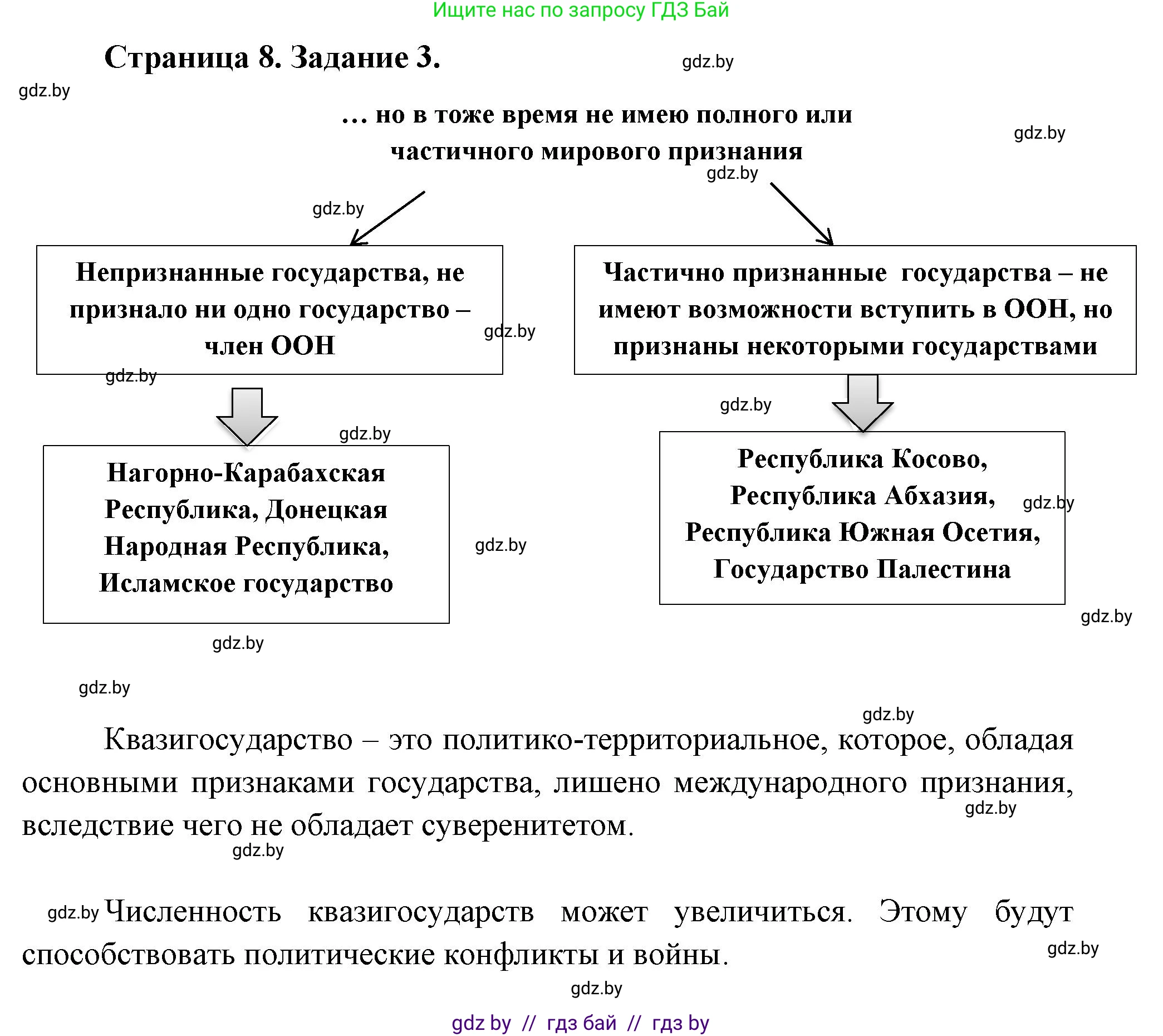 География, 10 класс рабочая тетрадь, авторы: Кольмакова Елена Генадьевна, Пикулик Валентина Владимировна, Сарычева Ольга Владимировна, издательство Аверсэв, Минск, 2020, бирюзового цвета, страница 8, номер 3, Решение