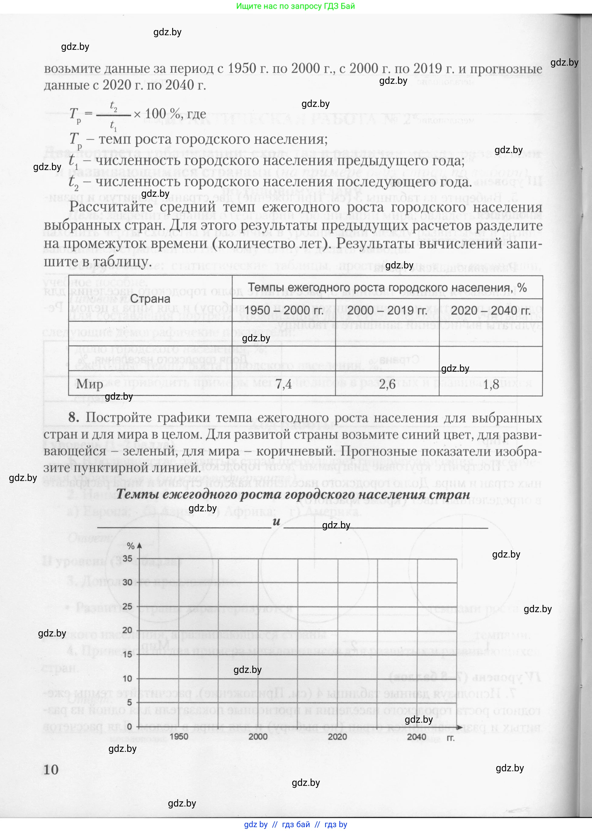География, 10 класс тетрадь для практических и самостоятельных работ, автор: Метельский Юрий Михайлович, издательство Сэр-Вит, Минск, 2020, салатового цвета, страница 10