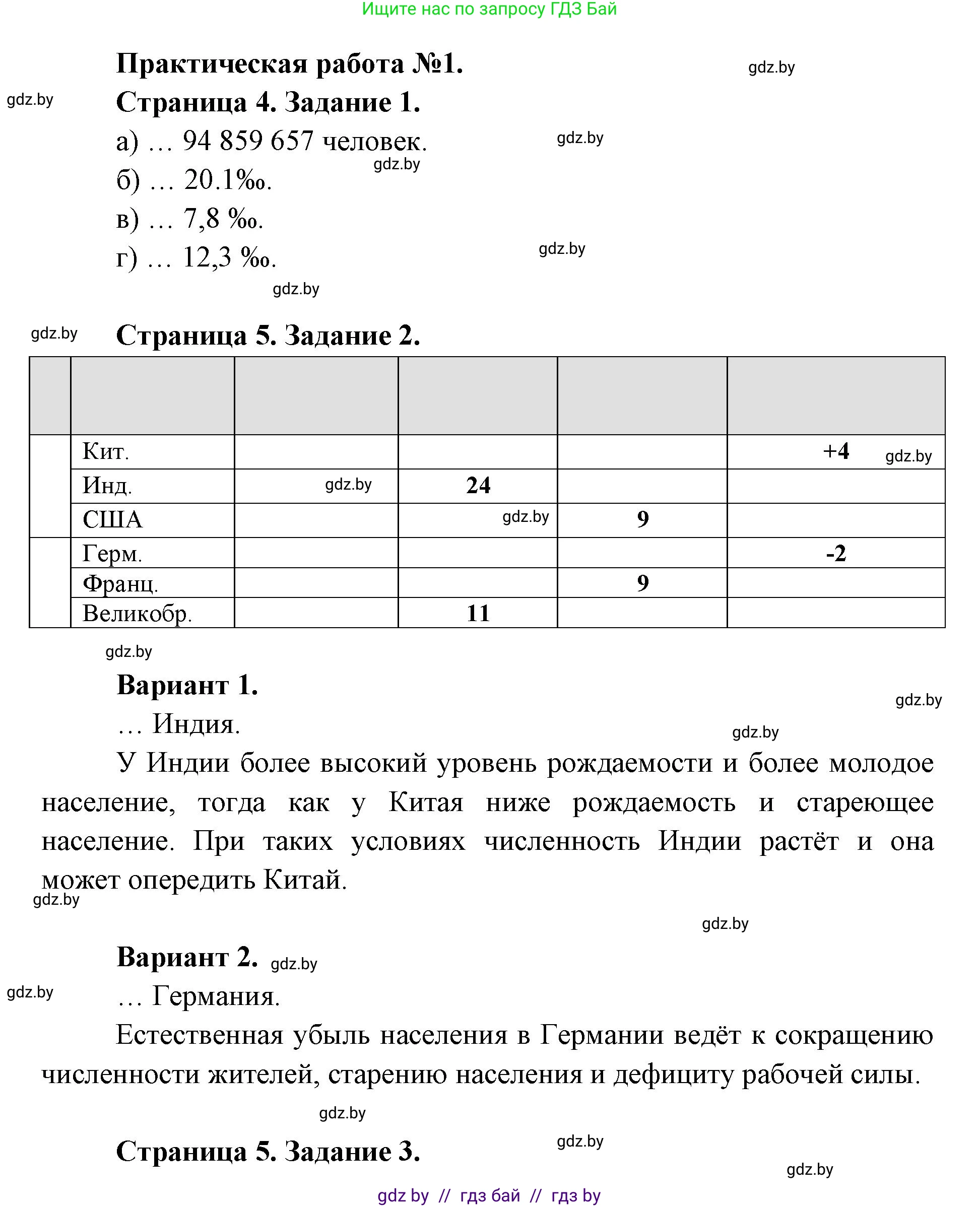 География, 8 класс тетрадь для практических и самостоятельных работ, авторы: Кольмакова Елена Генадьевна, Сарычева Ольга Владимировна, Шандроха Андрей Генадьевич, издательство Аверсэв, Минск, 2025, страница 4, Решение